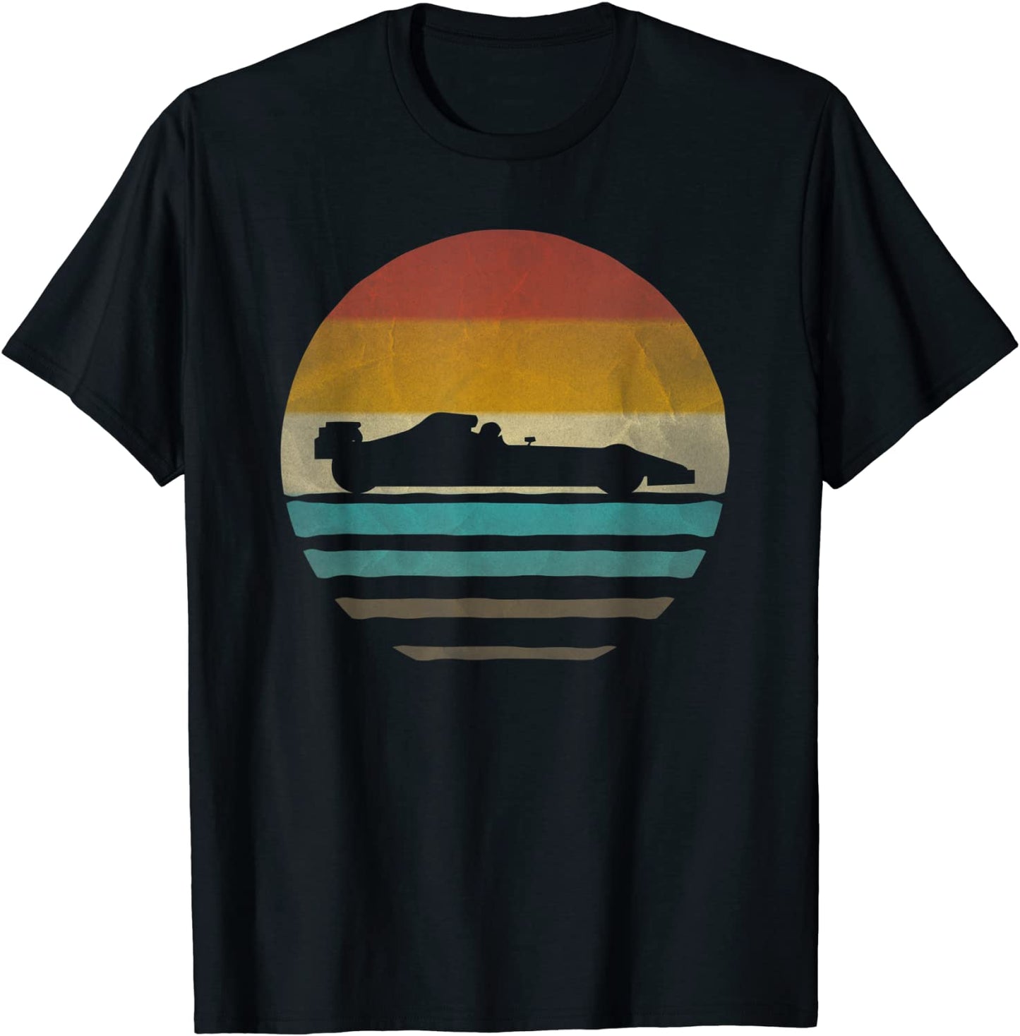 Formula Racing Retro 70s Vintage Silhouette Distressed Gift T-Shirt