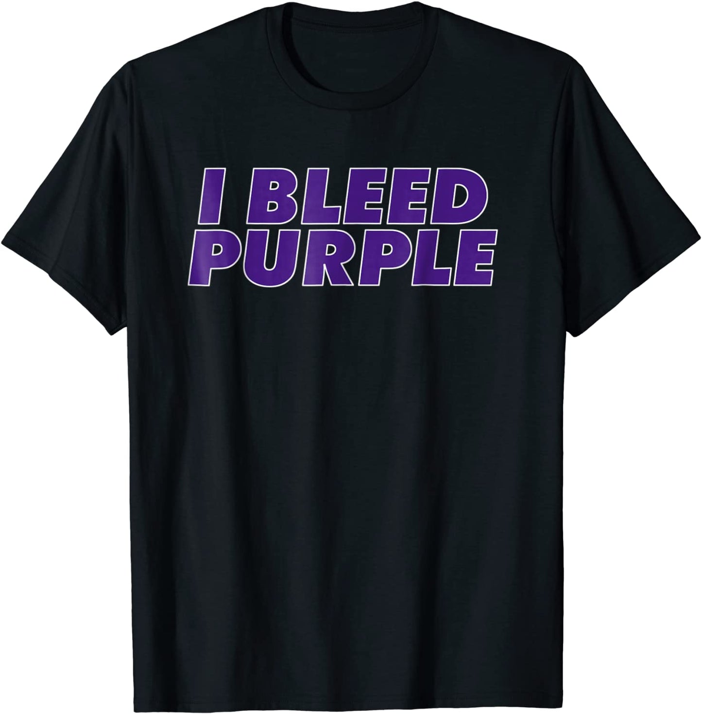 I Bleed Purple shirt graphic t-shirt for sports fans