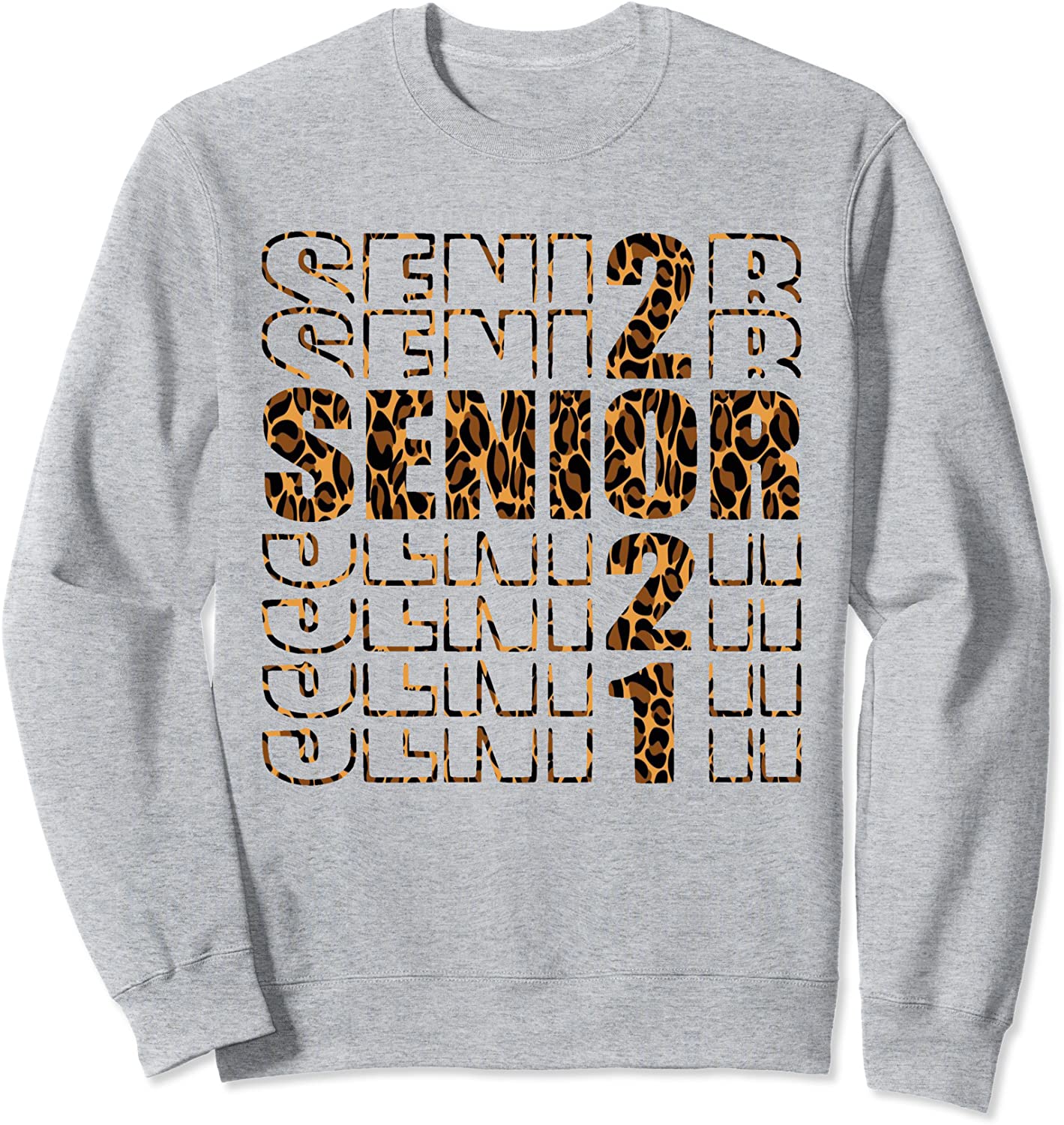 High school grad graduation 2021 class senior cheetah girl Sweatshirt