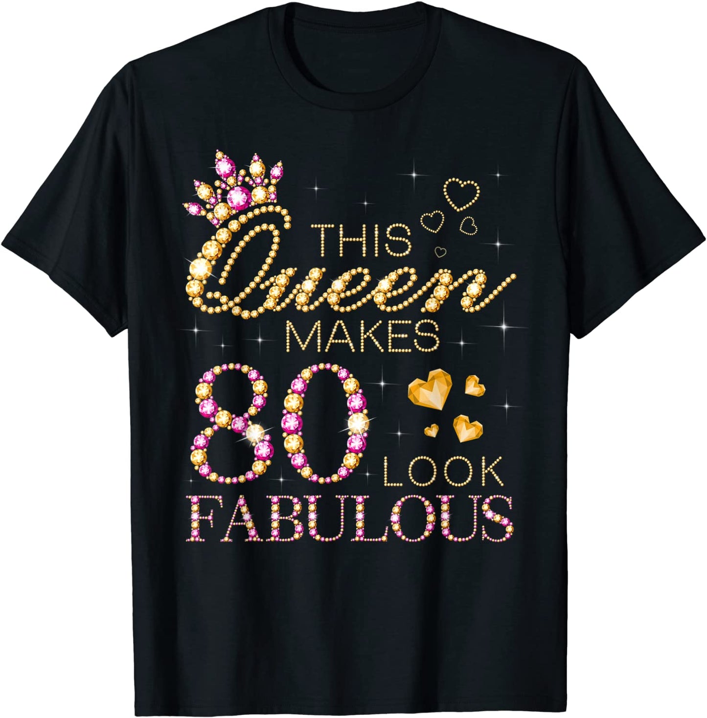 This Queen Makes 80 Look Fabulous 80th Birthday Queen B-day T-Shirt