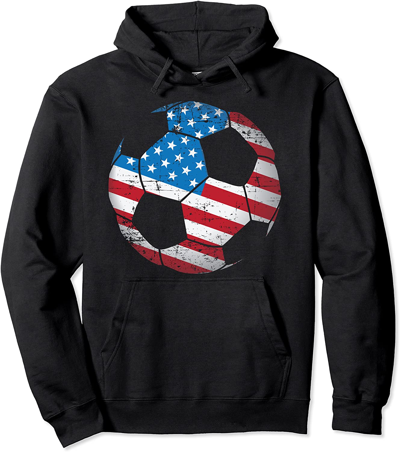 United States Soccer Ball Flag Jersey Hoodie - USA Football