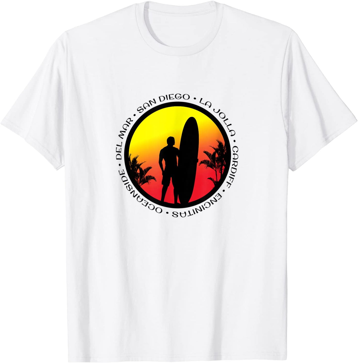 San Diego Surfing Fans Surf Beach Lovers California T-Shirt