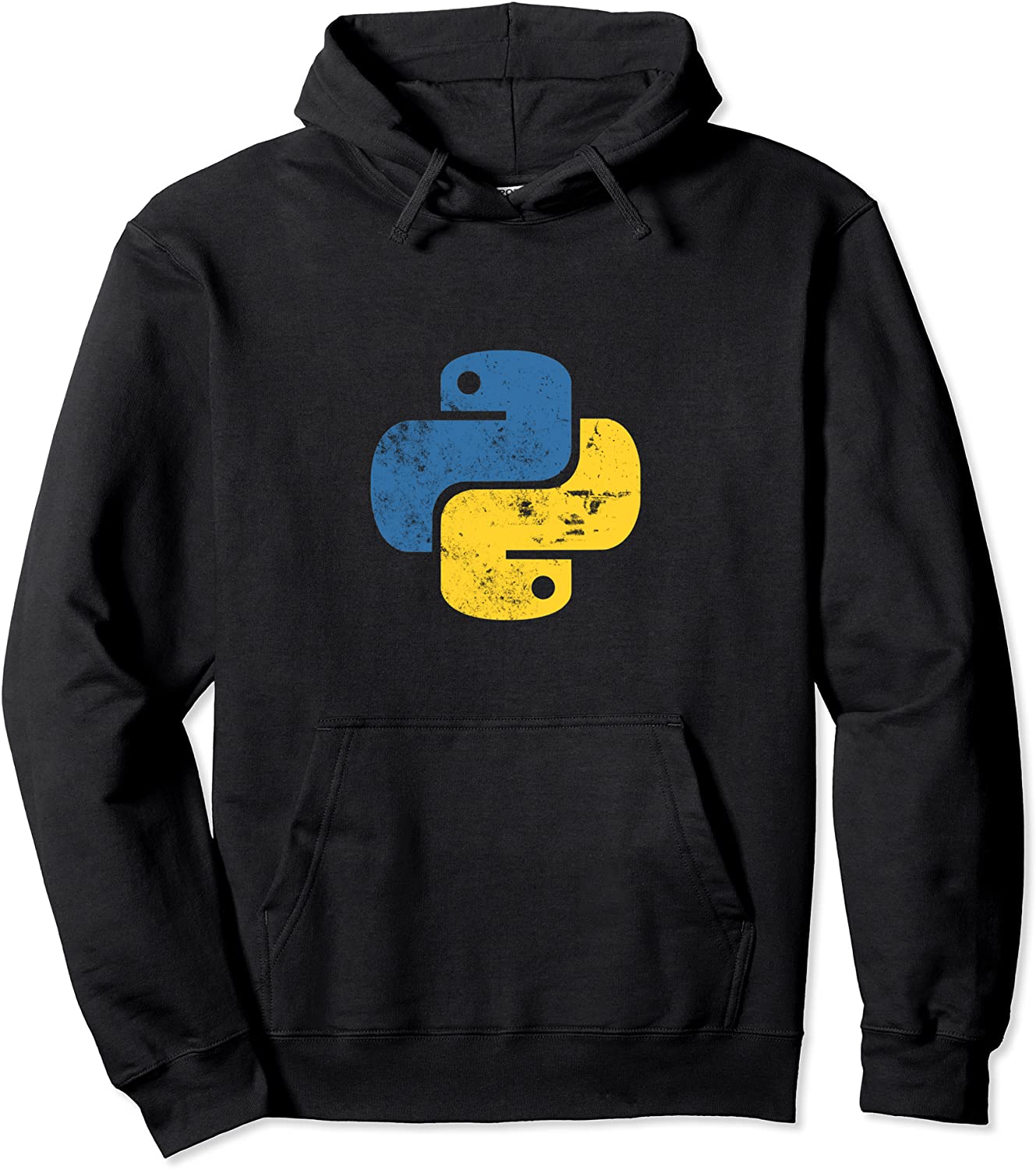 Distressed Python Logo for Engineers Pullover Hoodie