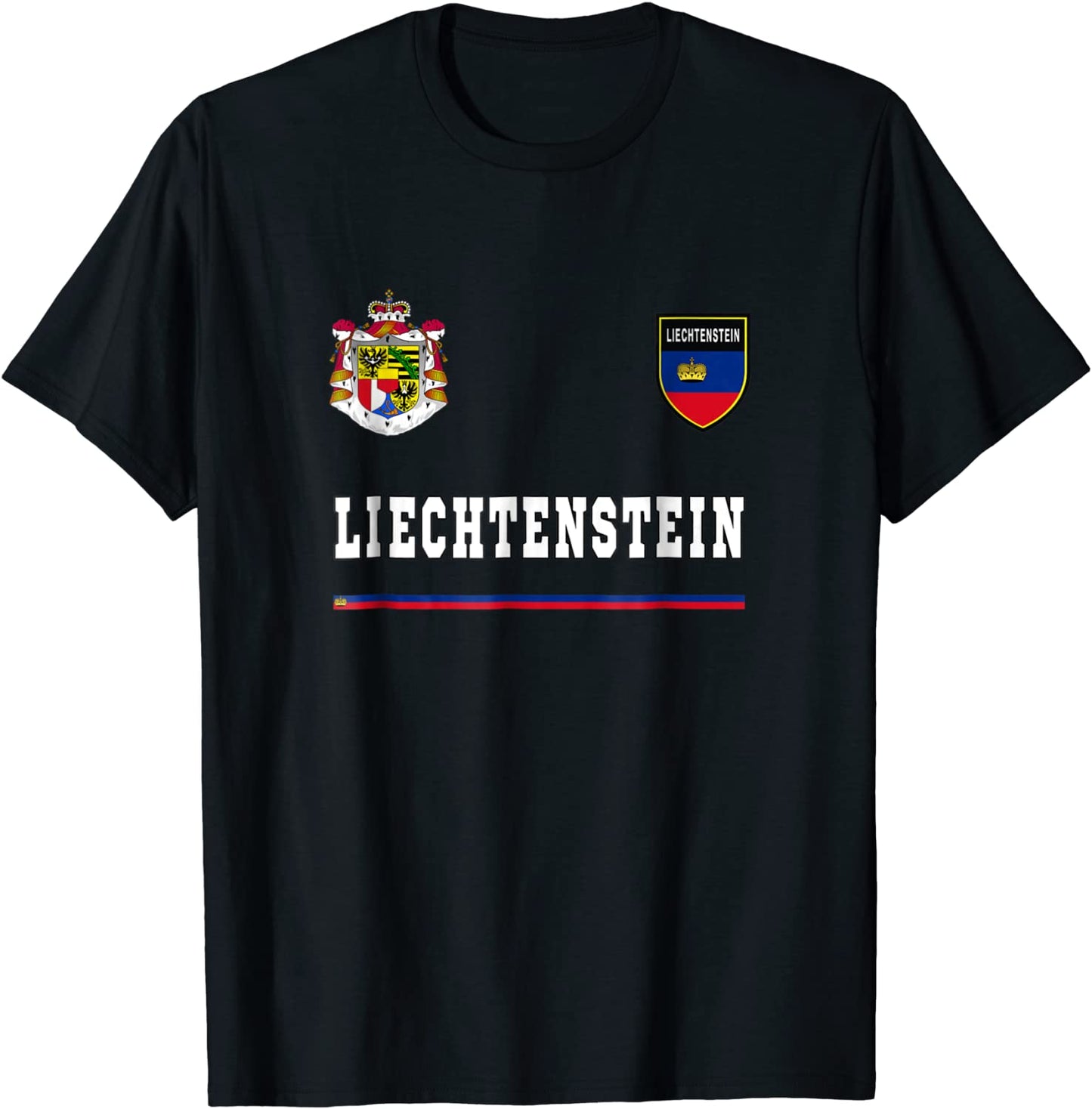 Liechtenstein T-shirt SportSoccer Jersey Tee Flag Football