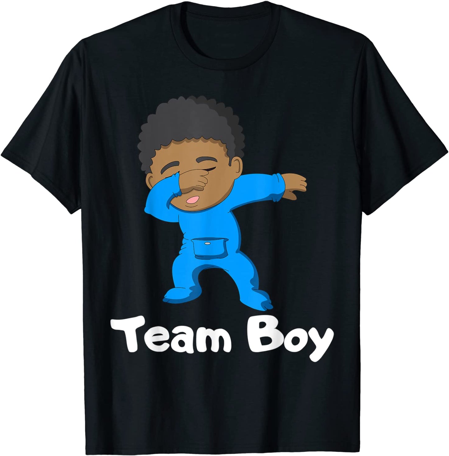 Gender Reveal Party Team Boy Cute Dabbing Black Baby Tee T-Shirt
