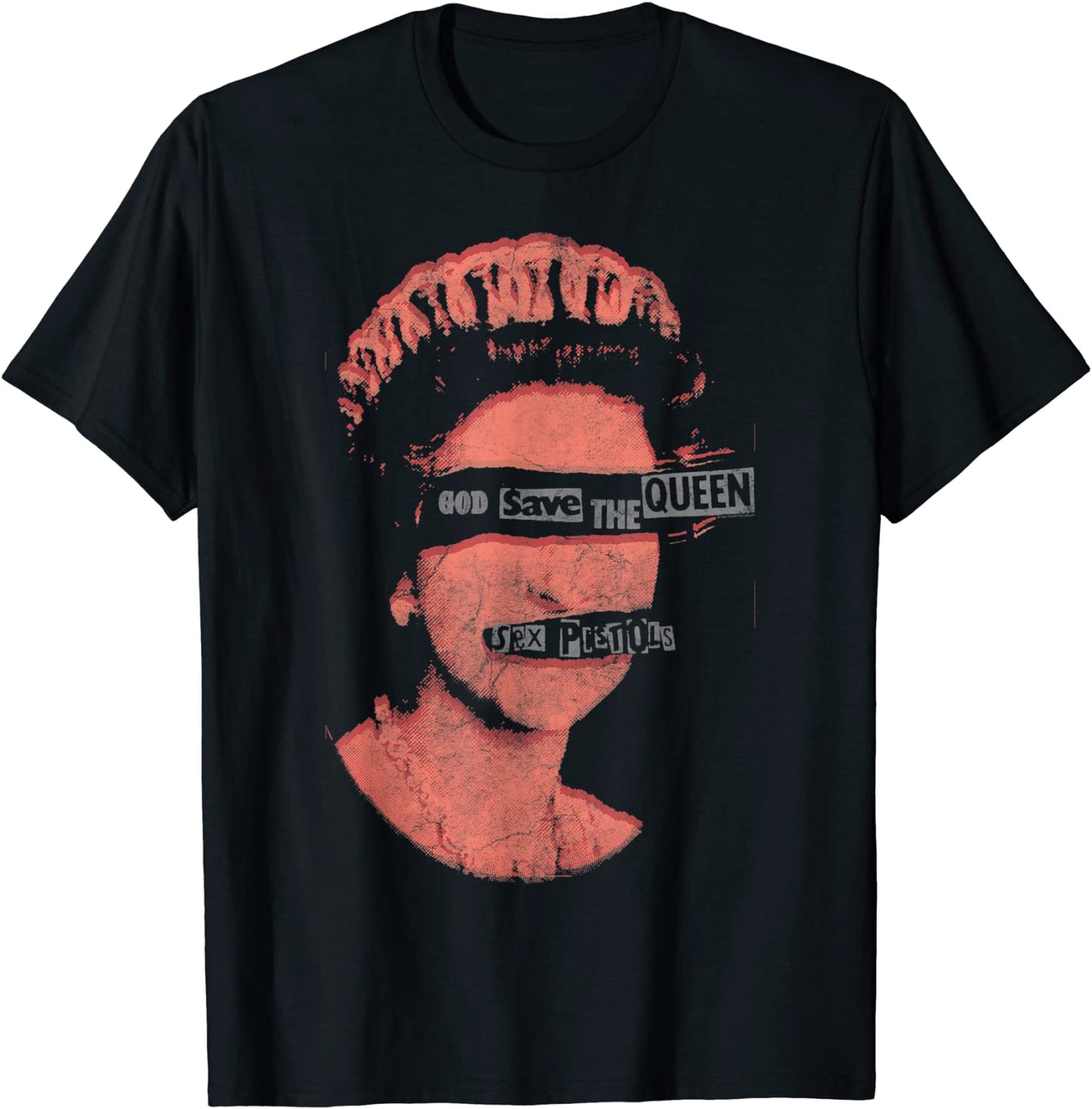 Sex Pistols Official God Save The Queen Red Stamp T-Shirt
