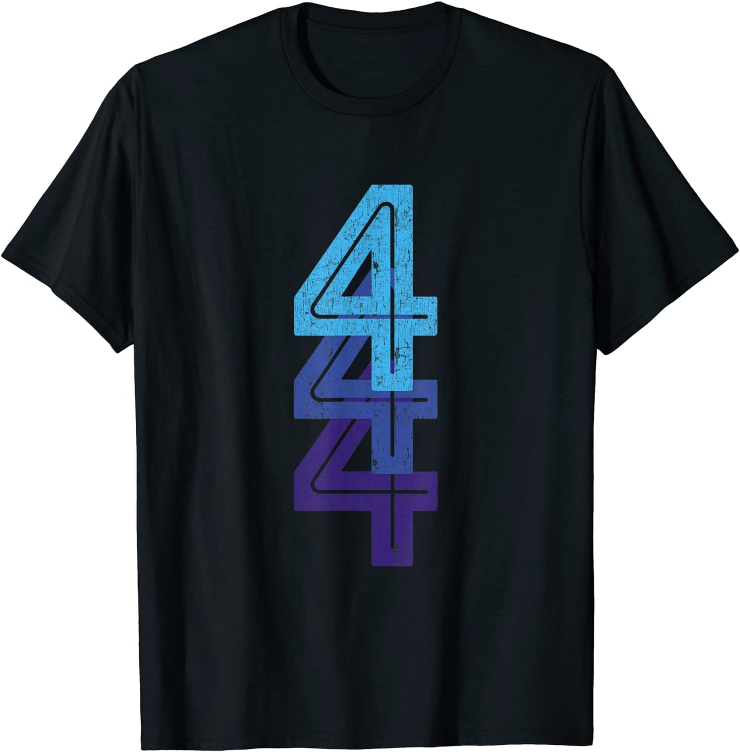 4 Vintage Lucky Number 4th Year Birthday Age Sports - 4 T-Shirt