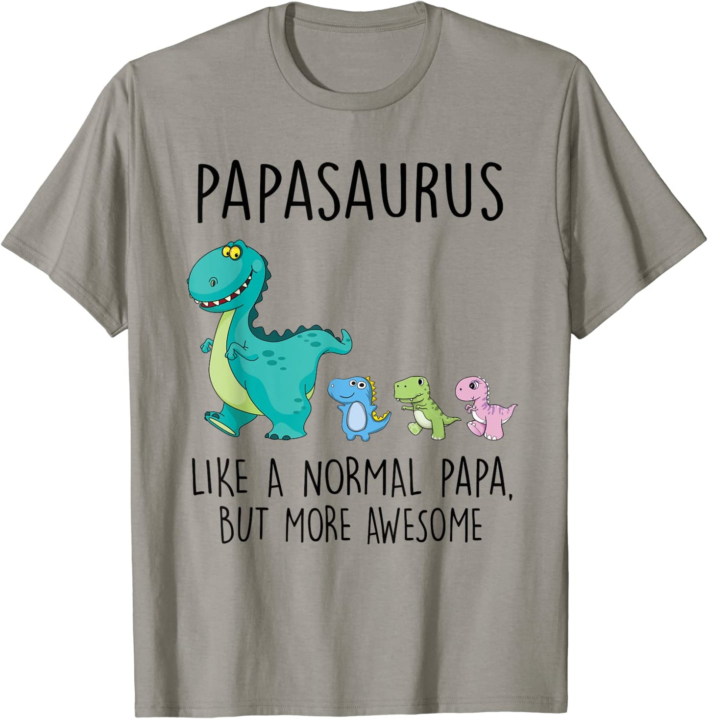 Mens Papasaurus Funny Dad Rex Papa Dinosaurs Fathers Day T-Shirt