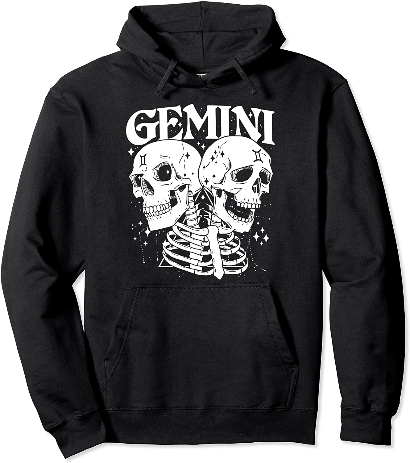 Blackcraft Zodiac Signs Gemini Skull Magical Witch earth Pullover Hoodie