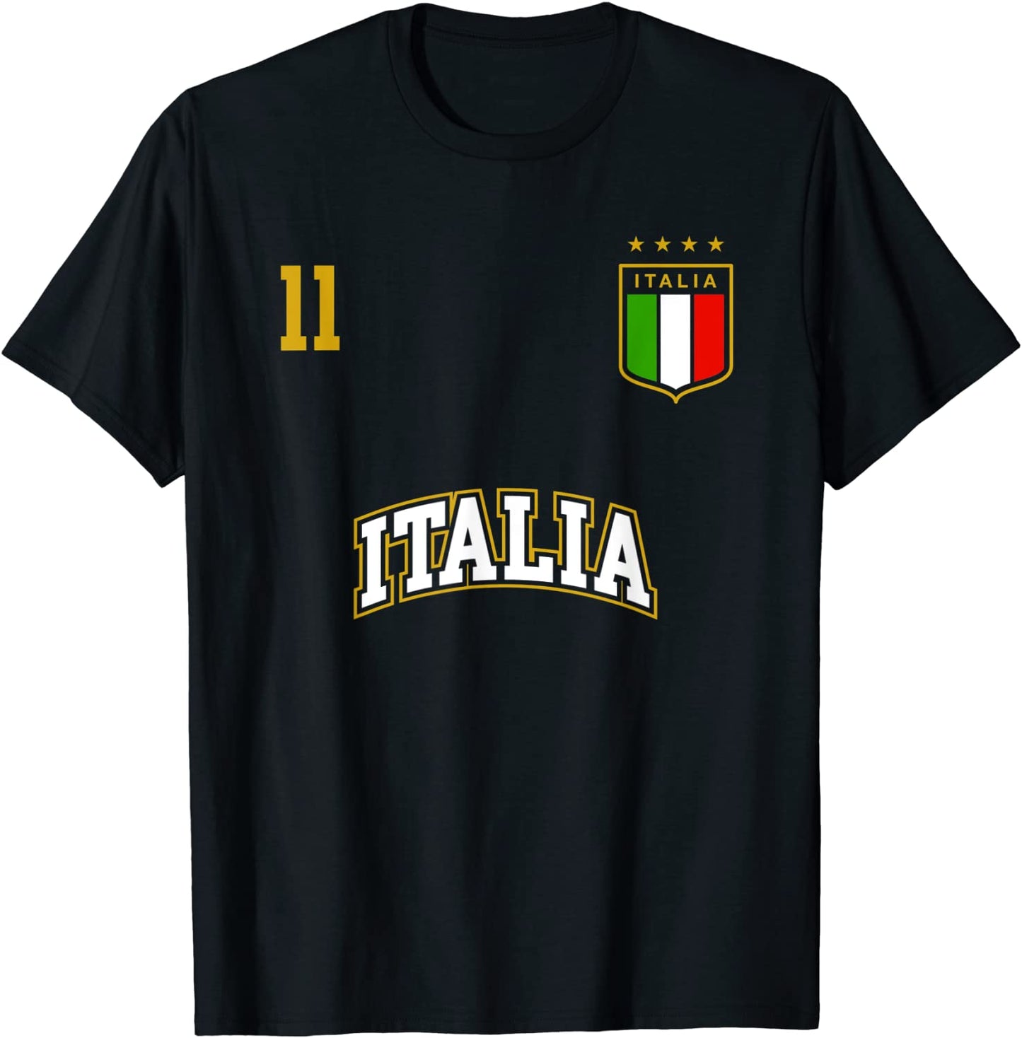 Italy Shirt Number 11 BACK Soccer Team Sports Italian Flag