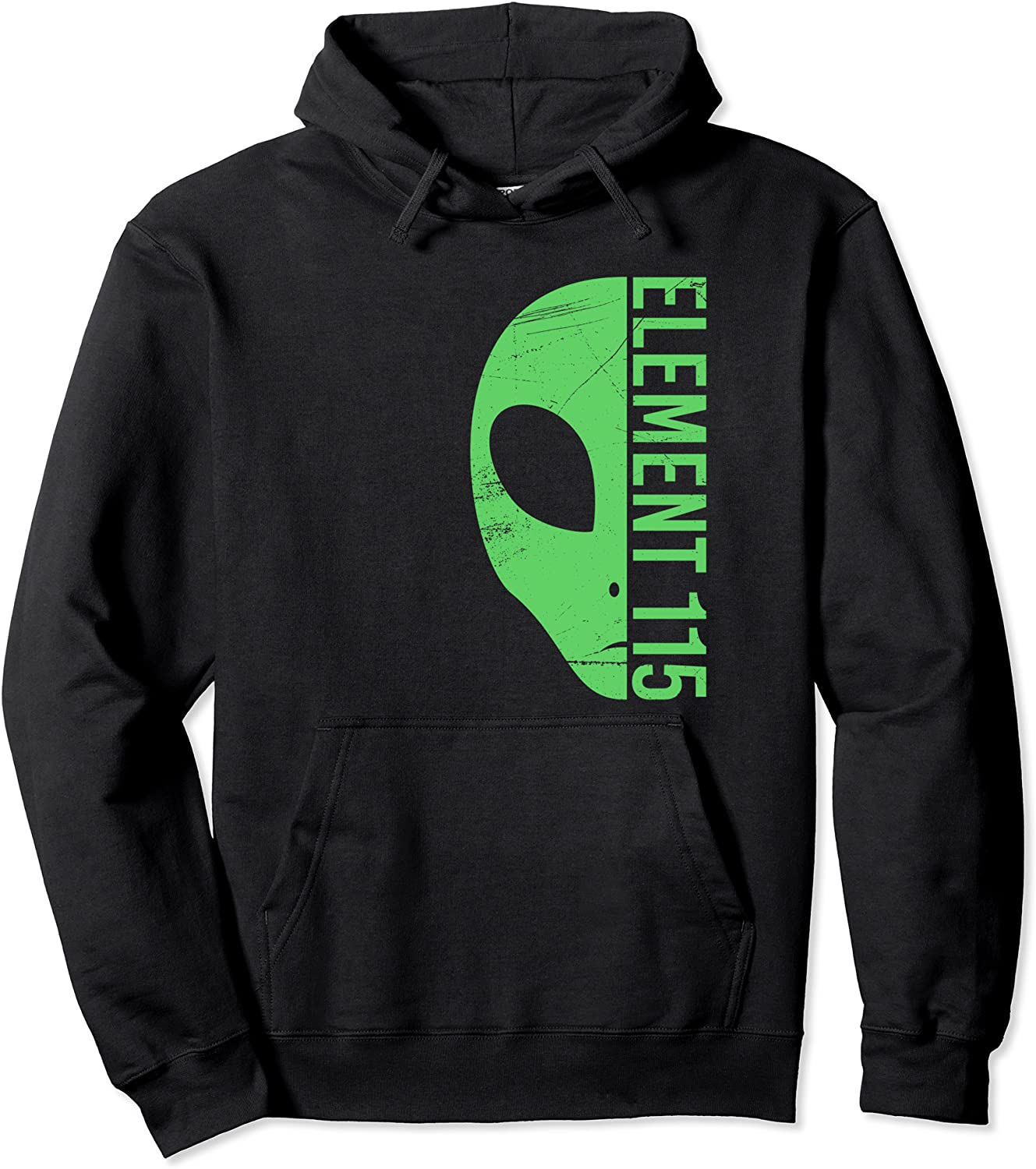 Alien Head Element 115 Ununpentium Area 51 Uup UFO Pullover Hoodie