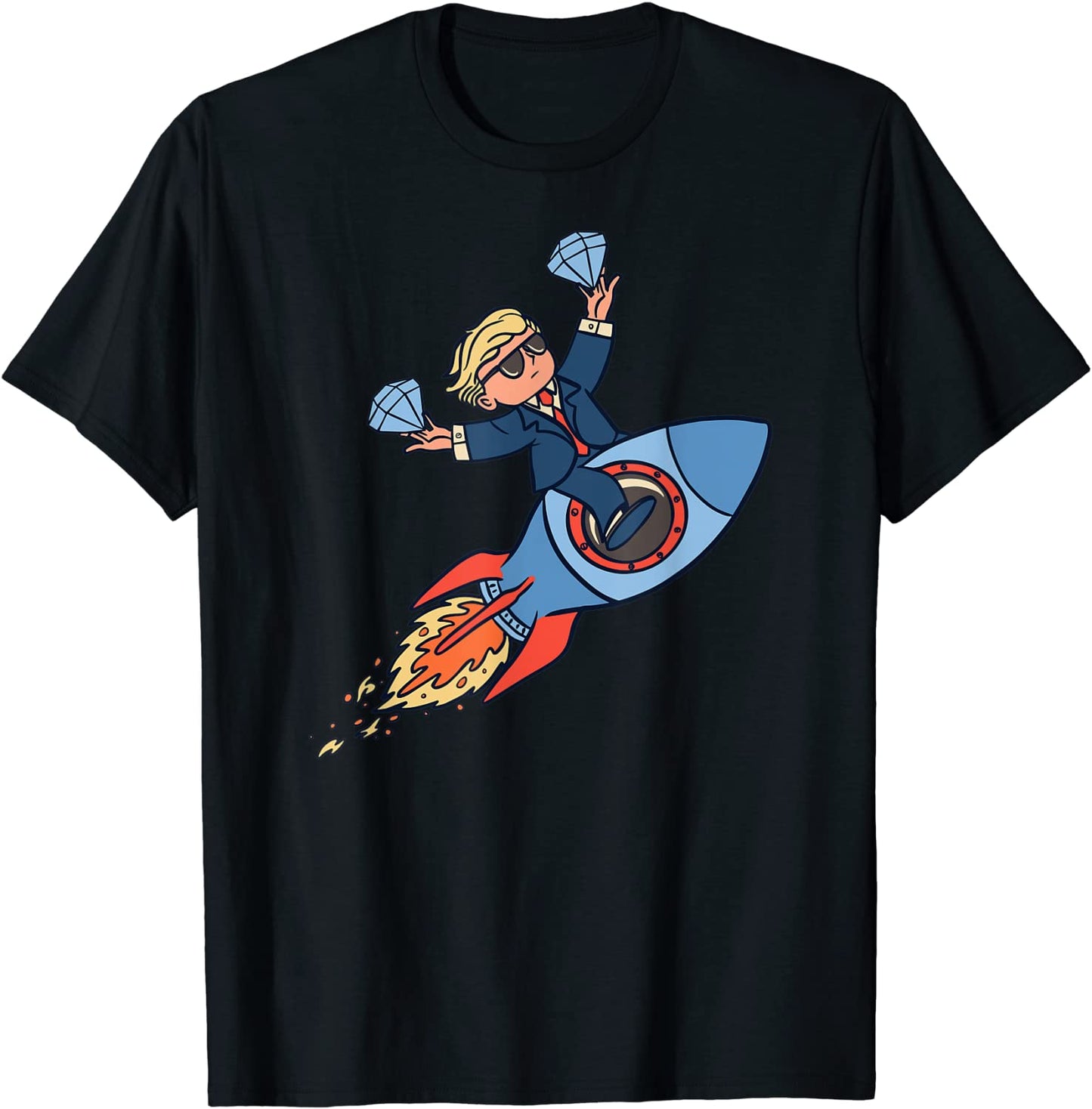 WallStreetBets Rocket Ship WSB Wall Street Bets Stock Market T-Shirt