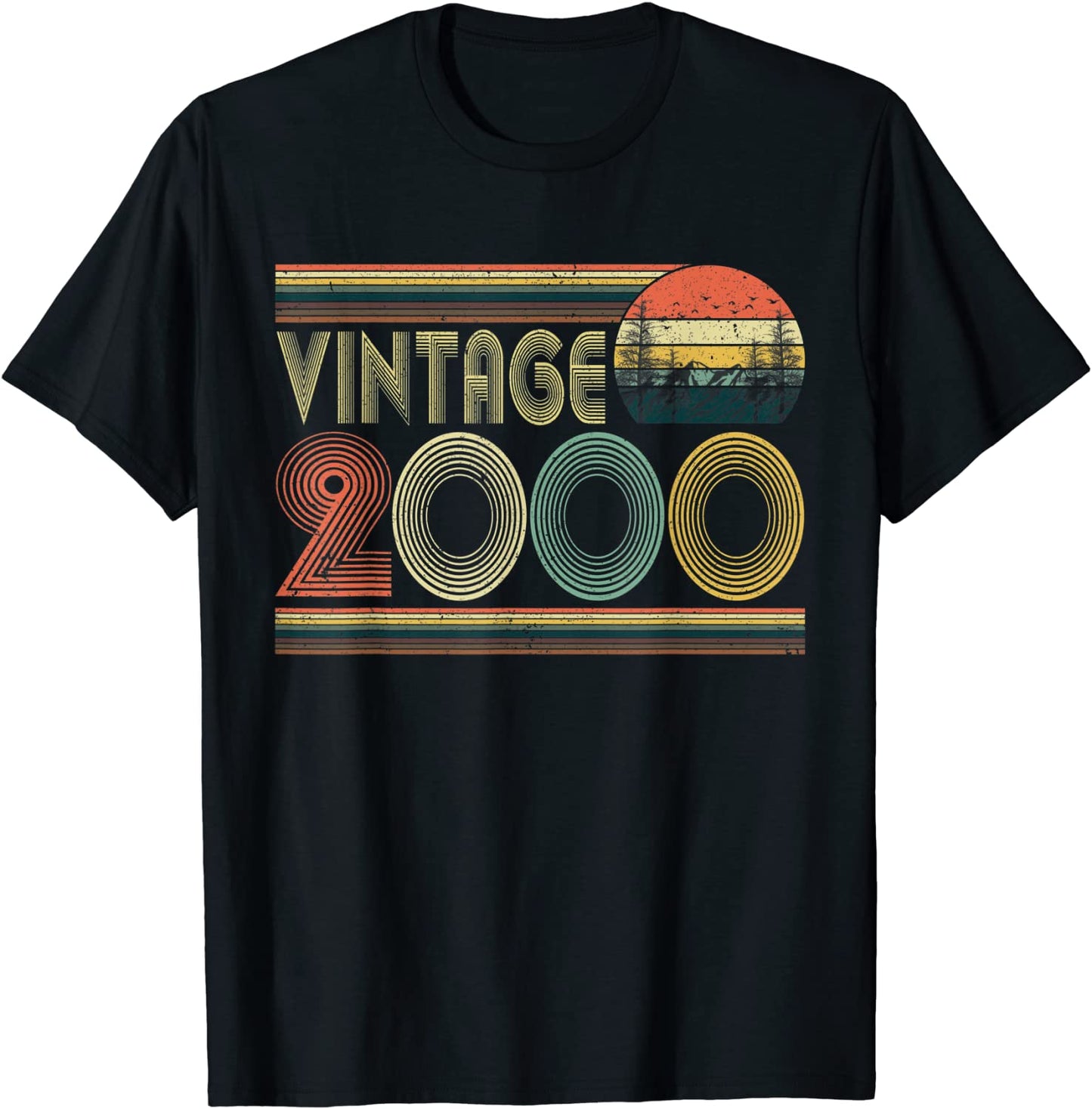 Born In 2000 Retro Vintage 21st Birthday Gifts 21 Years Old T-Shirt