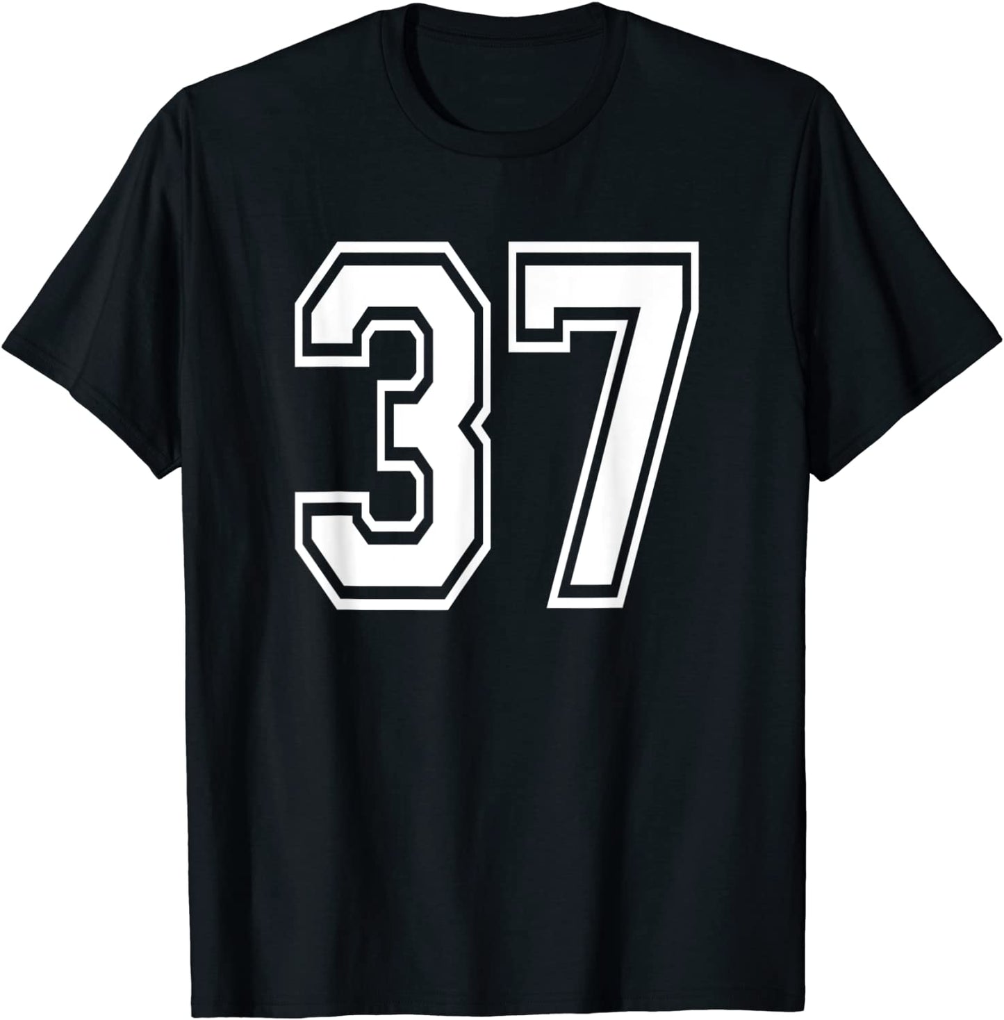 Number 37 Birthday Gift Sports Player Team Numbered Jersey T-Shirt