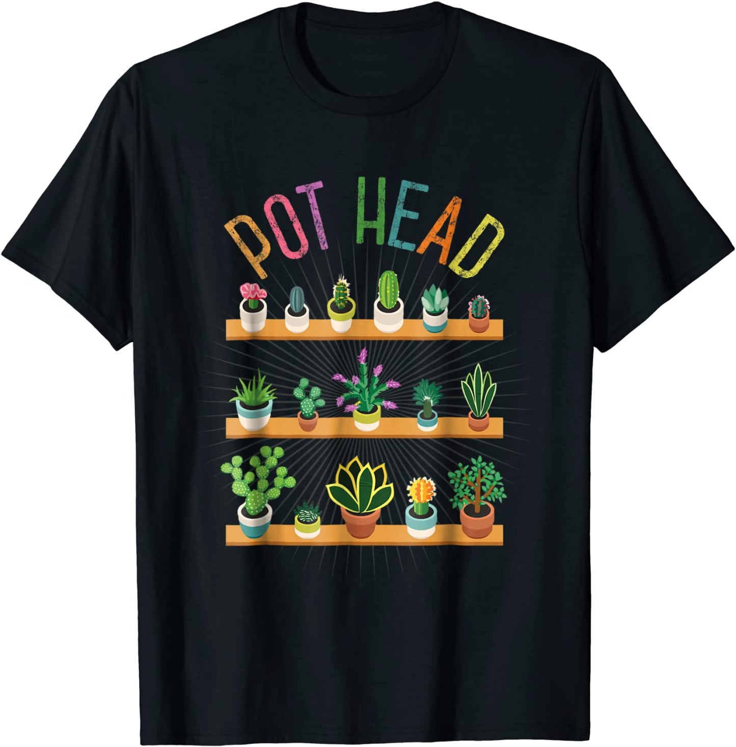 Plant Lover and Gardener T-Shirt Pot Head Succulent