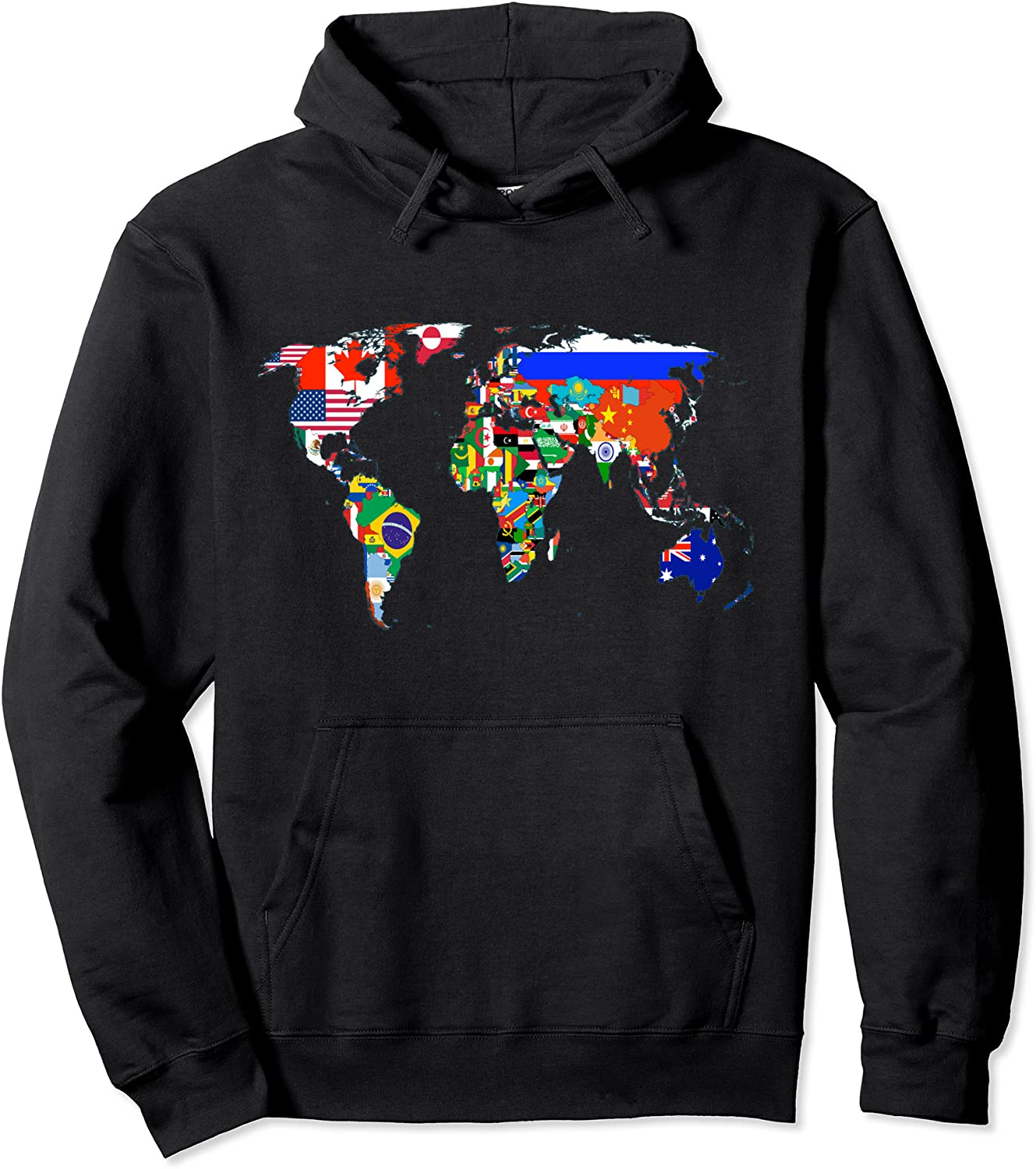 World Map Country Flag Atlas Hoodie