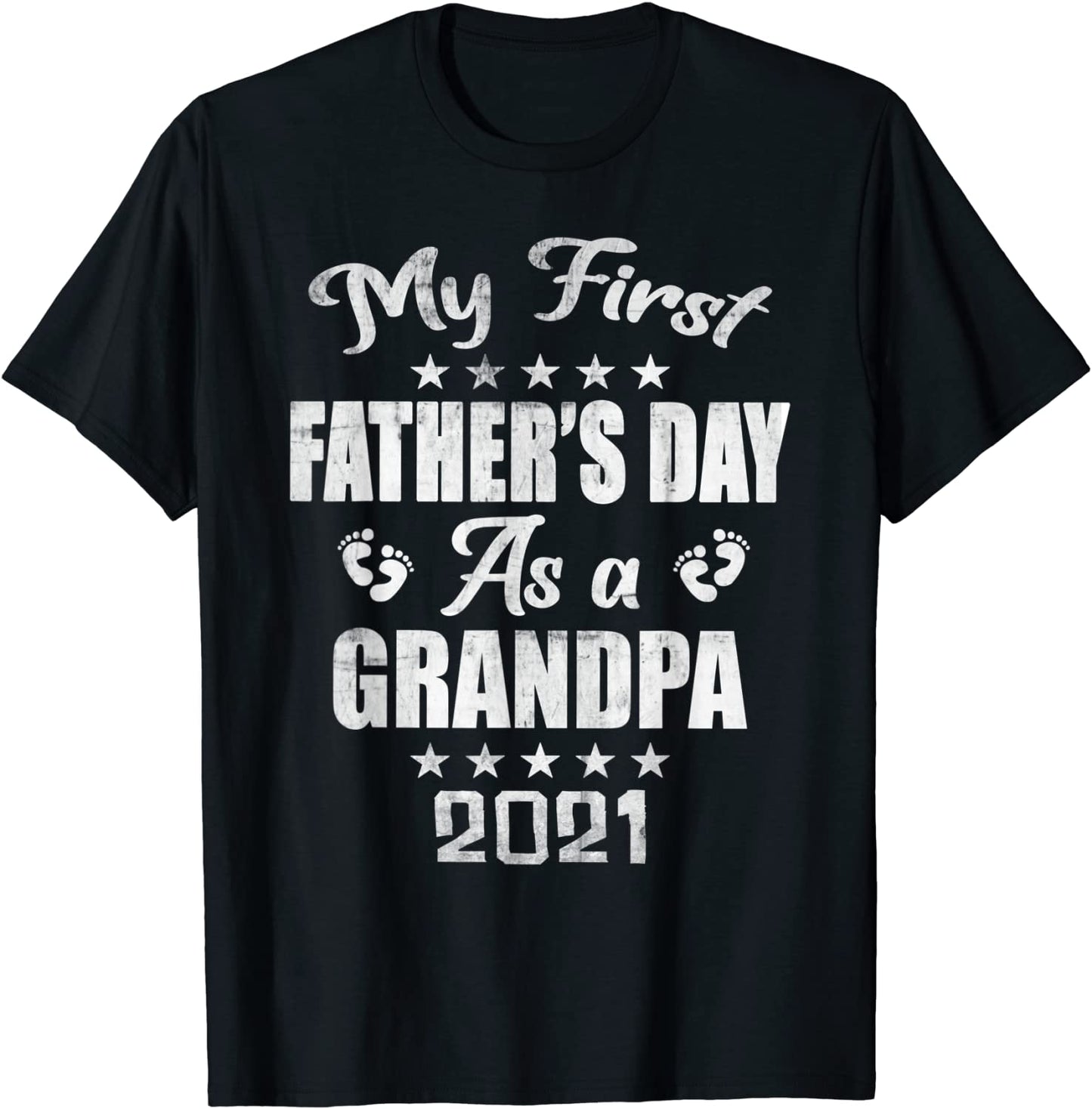 Mens My First Fathers Day As a Grandpa - New Baby Announcement T-Shirt