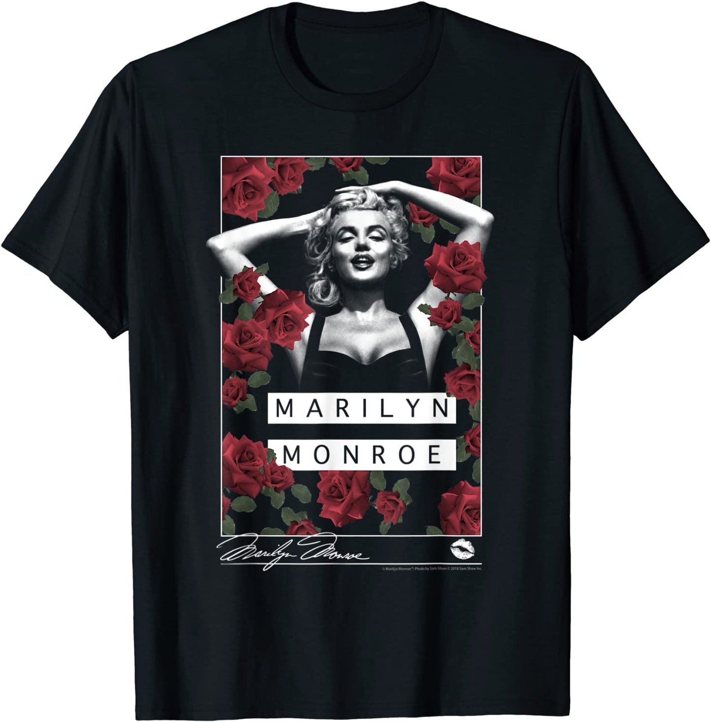 Marilyn Monroe rose garden silhouette T-Shirt