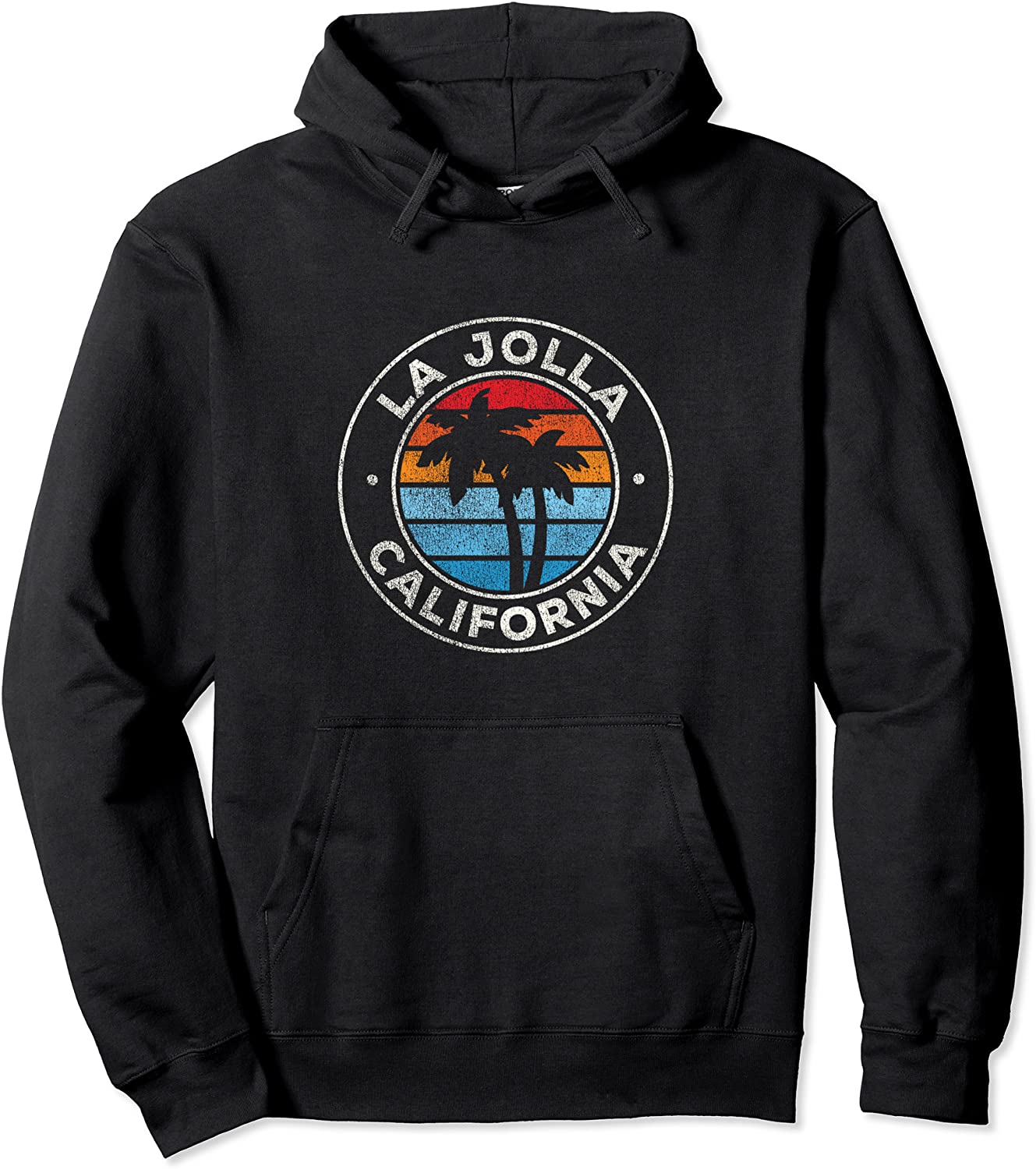 La Jolla California CA Vintage Graphic Retro 70s Pullover Hoodie