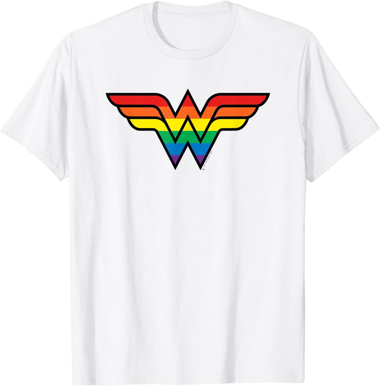 DC Comics Pride Wonder Woman Rainbow Logo T-Shirt