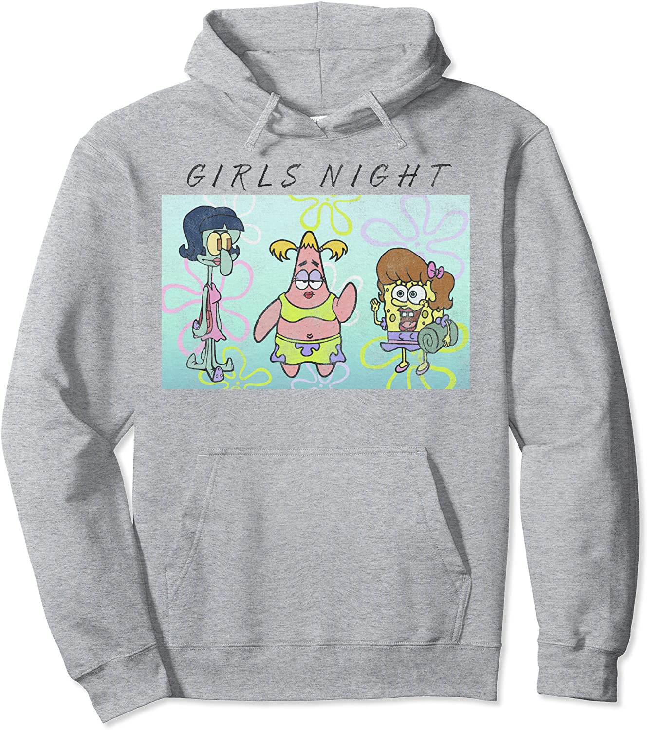 SpongeBob SquarePants Patrick Squidward Girls Night Pullover Hoodie