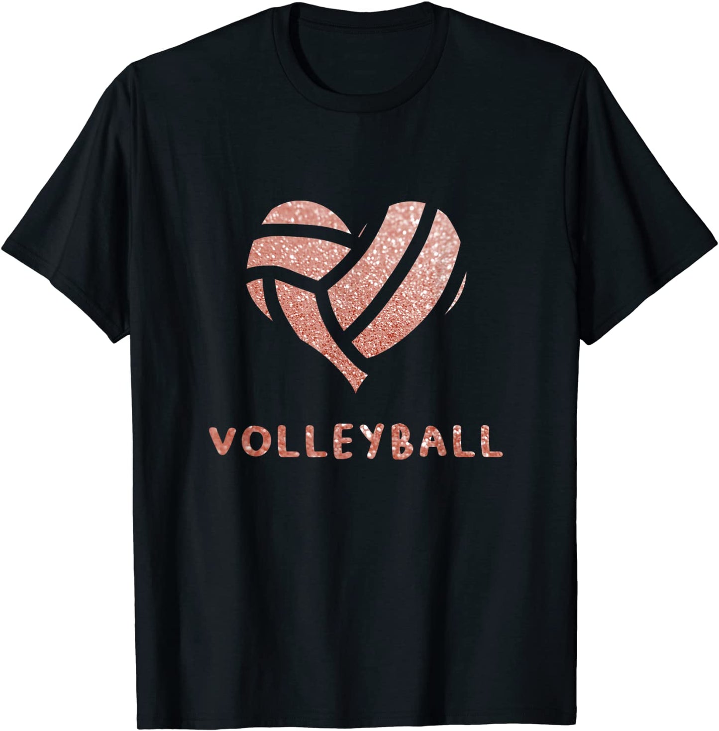 Rose Pink Ball Heart Volleyball Valentines Day Sport T-Shirt