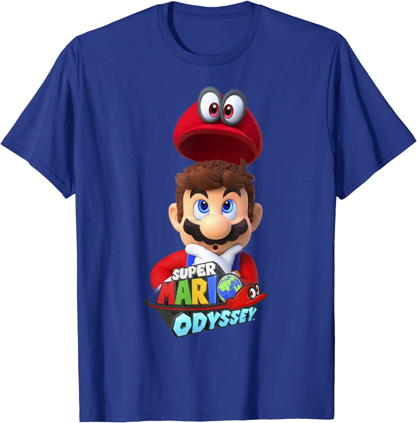 Super Mario Odyssey Game Logo Cappy Mario Graphic T-Shirt