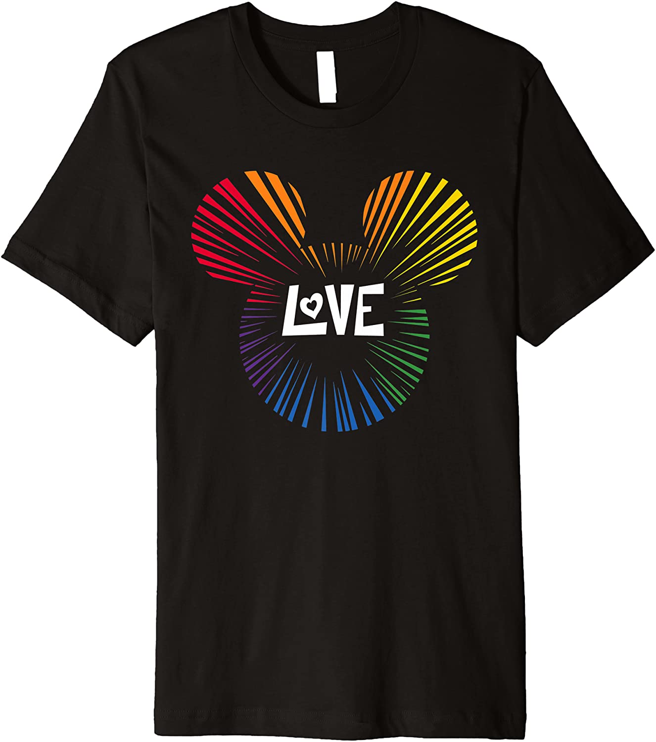 Disney Mickey Mouse Love Rainbow Premium T-Shirt