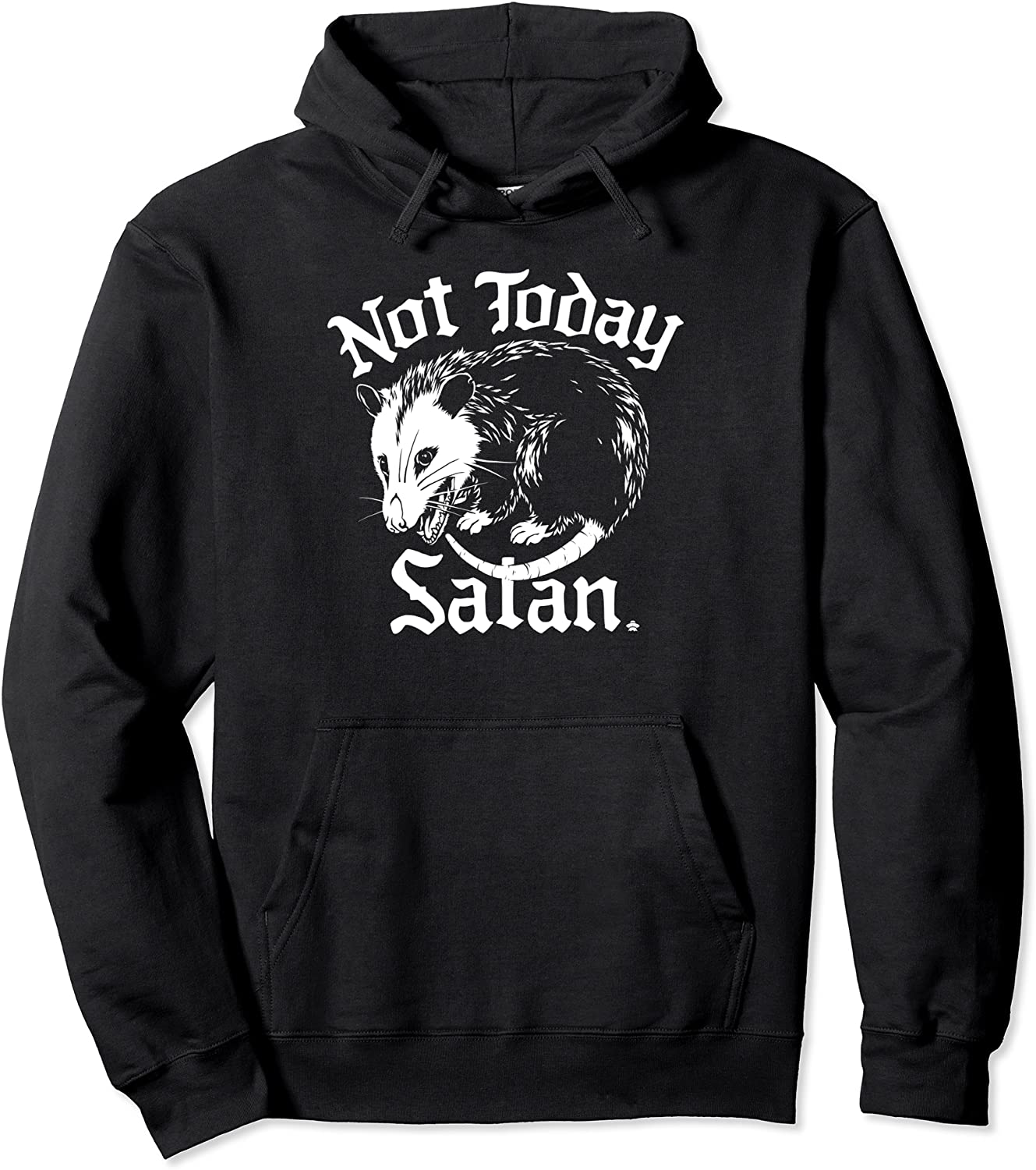 Funny Possum Not Today Satan Opossum Funny Christian Pullover Hoodie