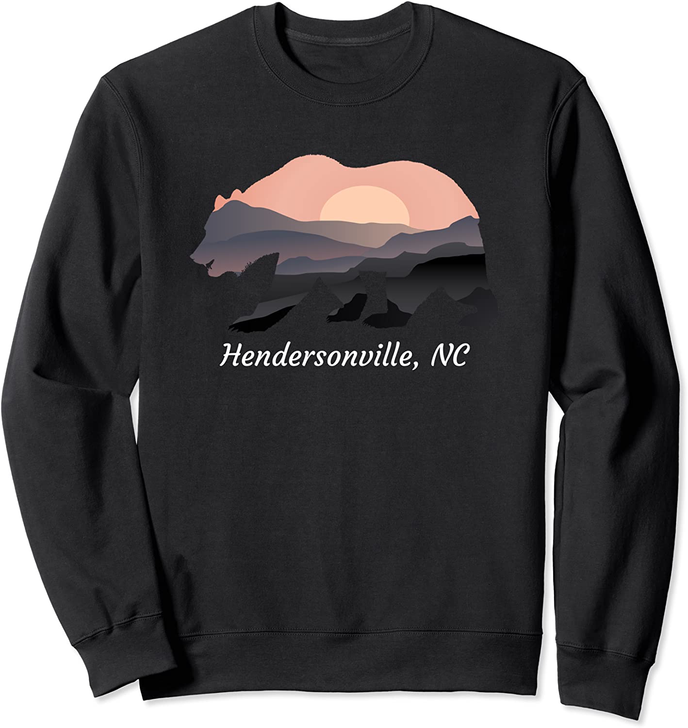 Hendersonville NC North Carolina Wildlife Bear Blue Ridge Mt Sweatshirt