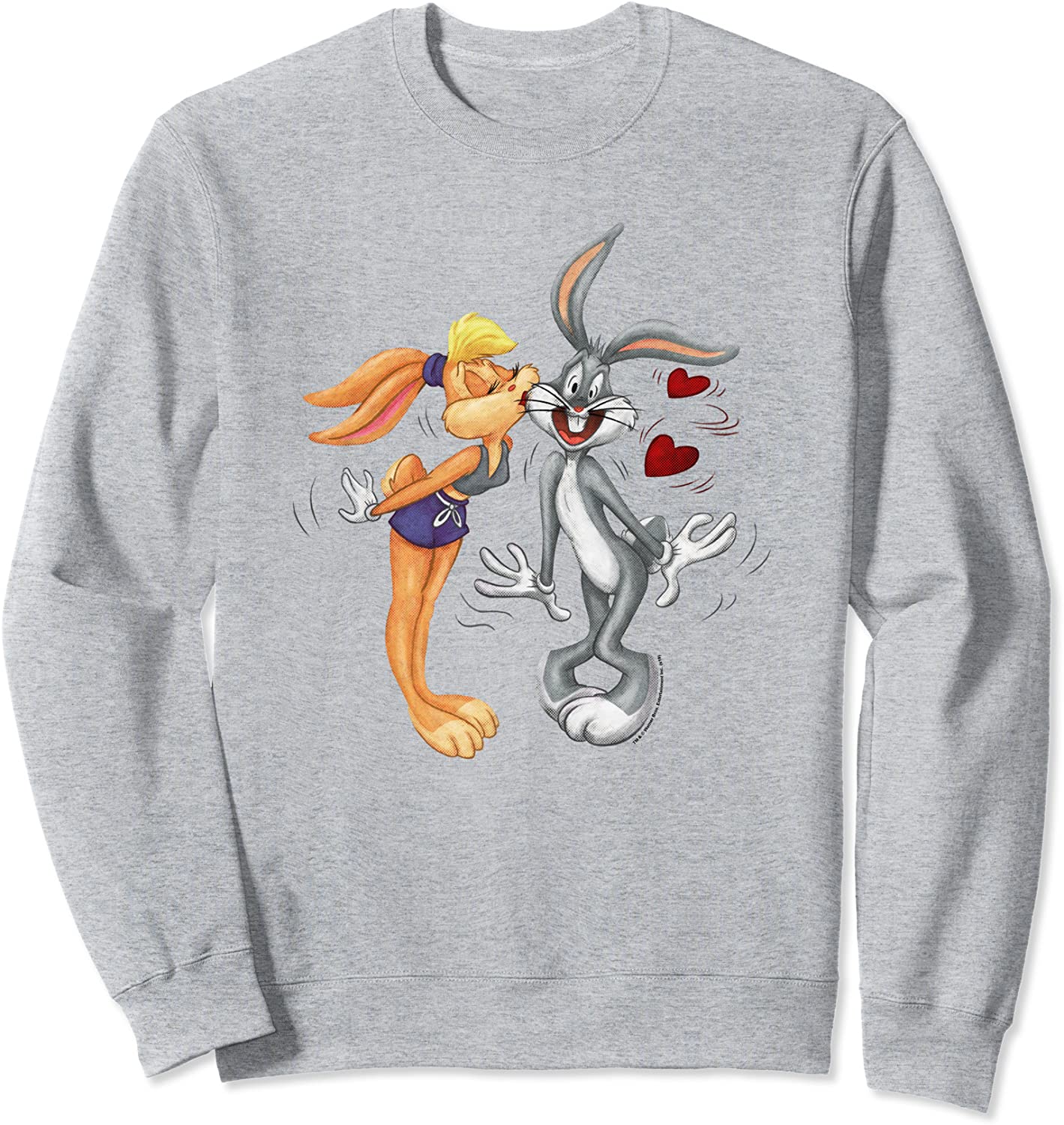Looney Tunes Bugs and Lola Kiss Valentines Day Sweatshirt