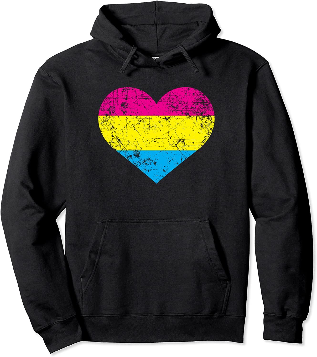 Pansexual Heart Funny Cute LGBTQ Pride Month Gift Flag Pullover Hoodie