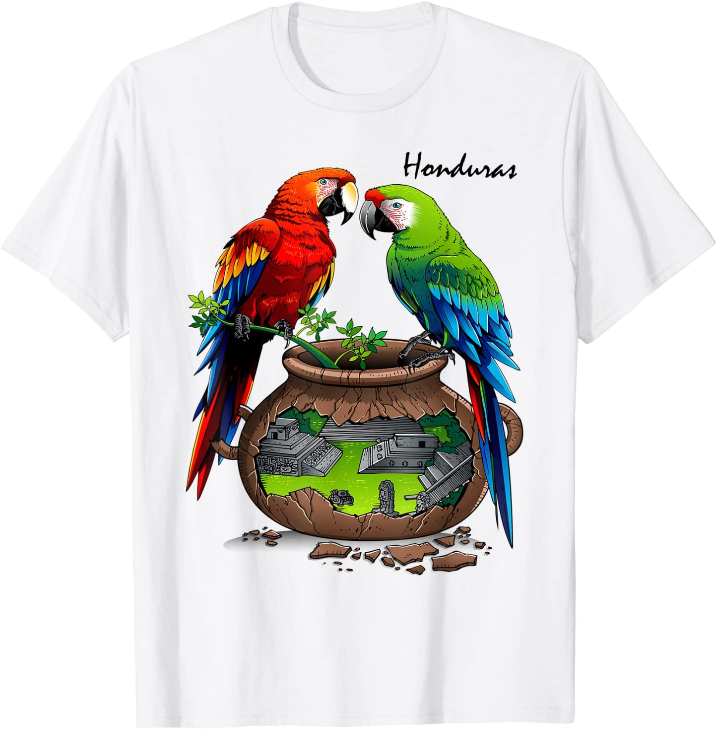 Honduras Copan maya loros T-Shirt