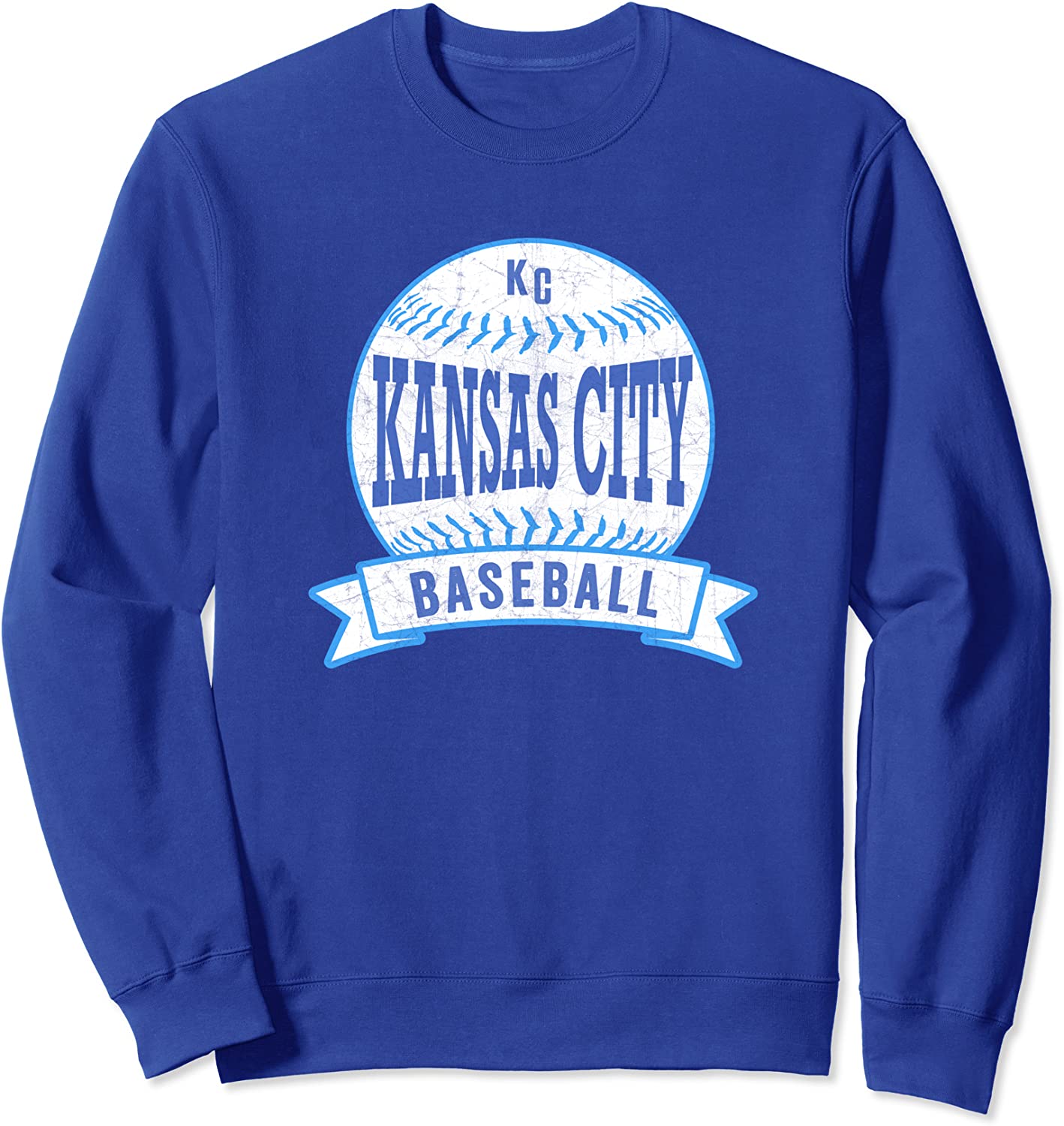 Kansas City KC Baseball Vintage Design Kc Blue Throwback Sweatshirt