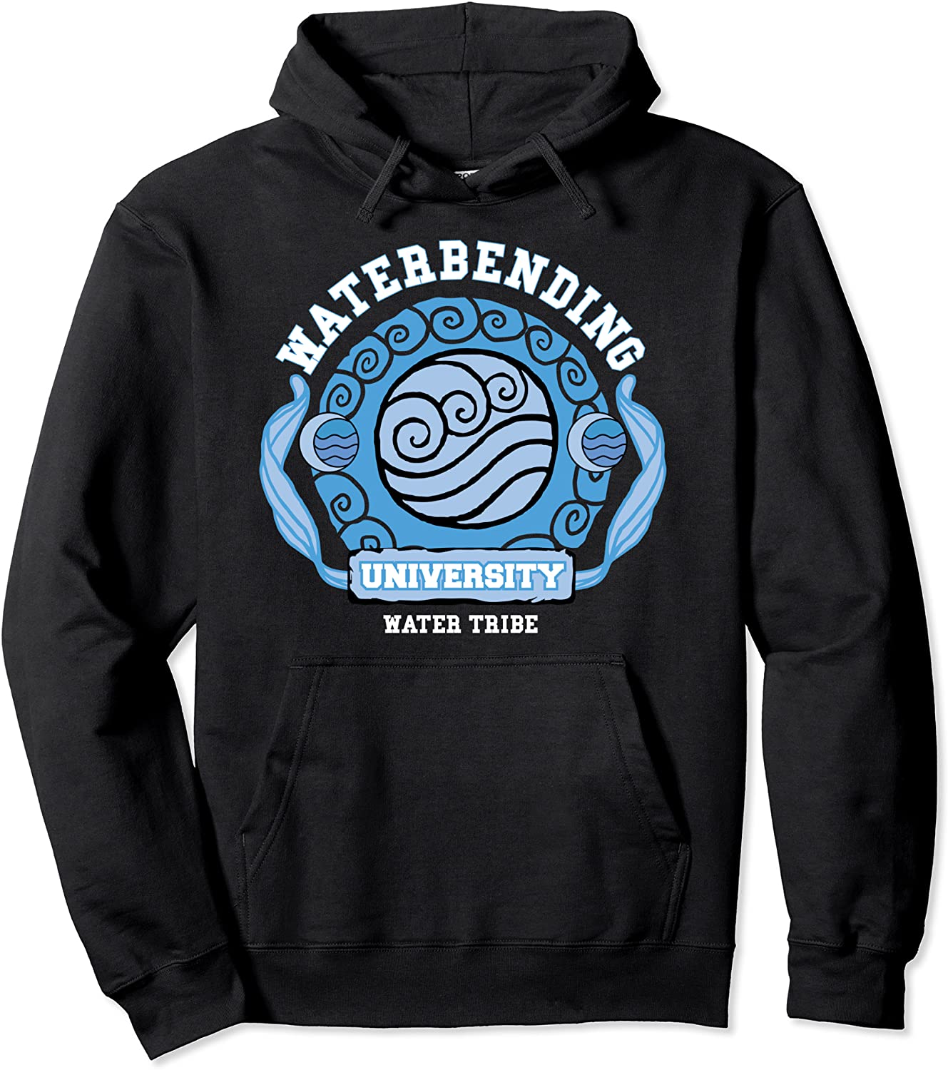 Water Bending University Logo Water Nation Pullover Hoodie