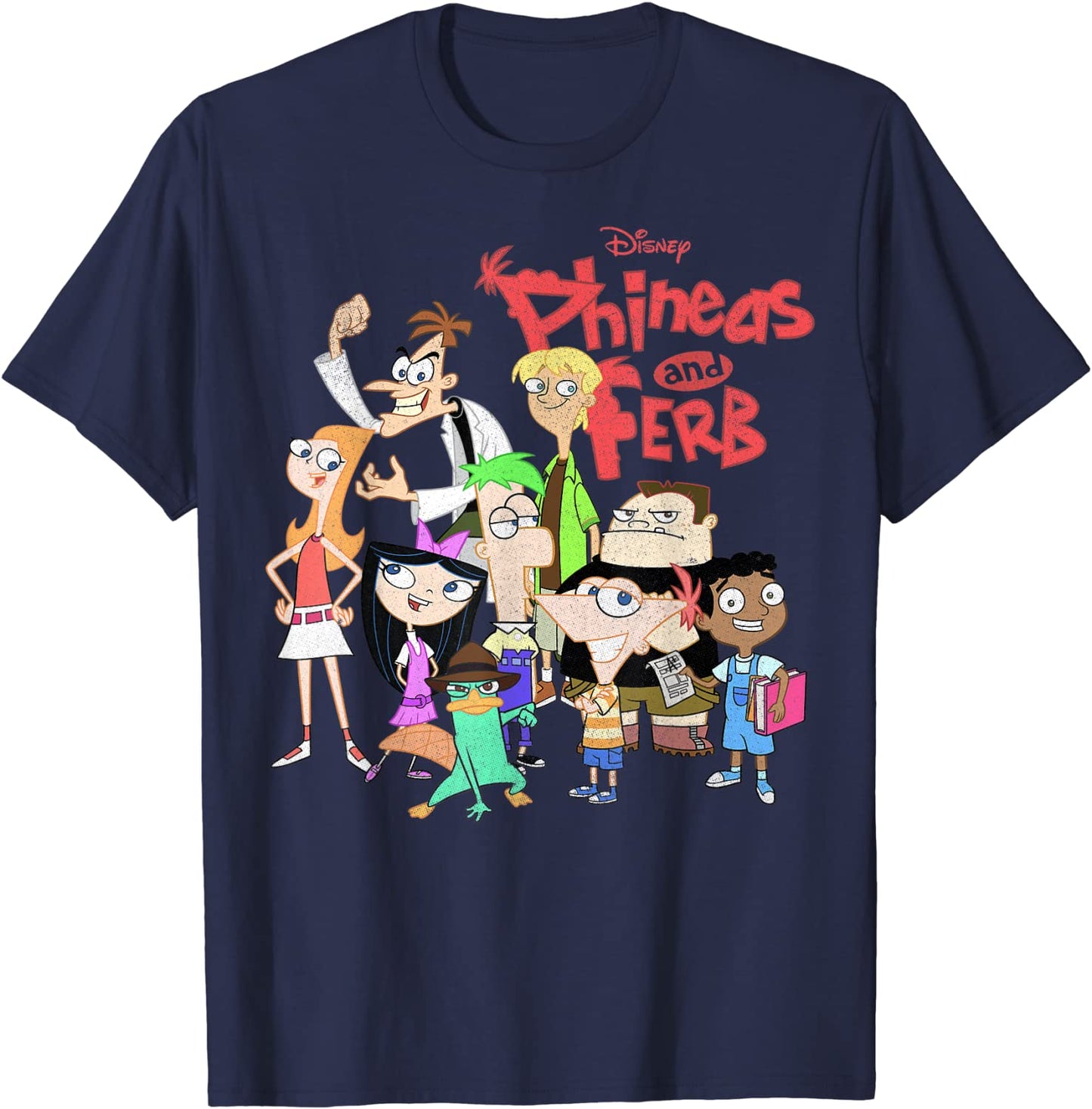 Disney Phineas And Ferb The Group Logo T-Shirt