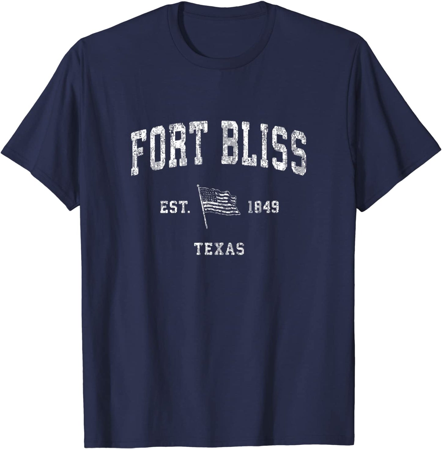 Fort Bliss Texas TX T-Shirt Vintage US Flag Sports Tee