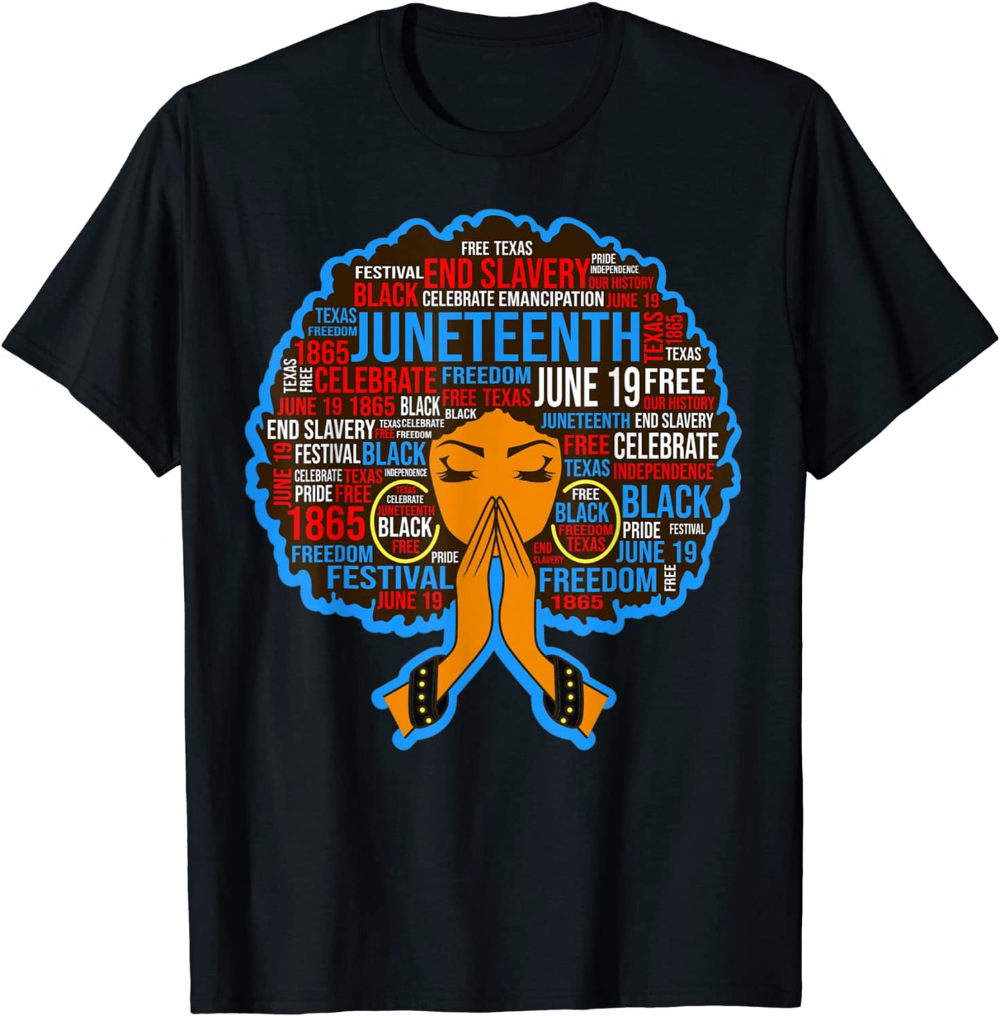 Black Women Juneteenth Independence Celebrate Freedom Girls T-Shirt