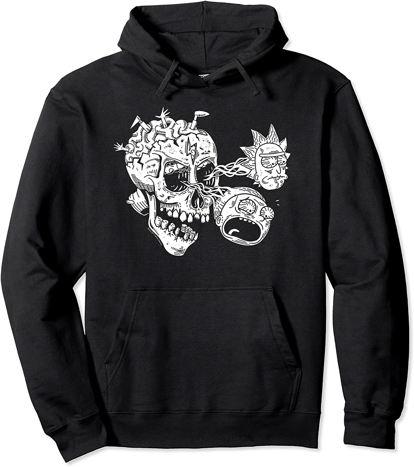 Rick Morty Skull with RM Eyes Pullover Hoodie