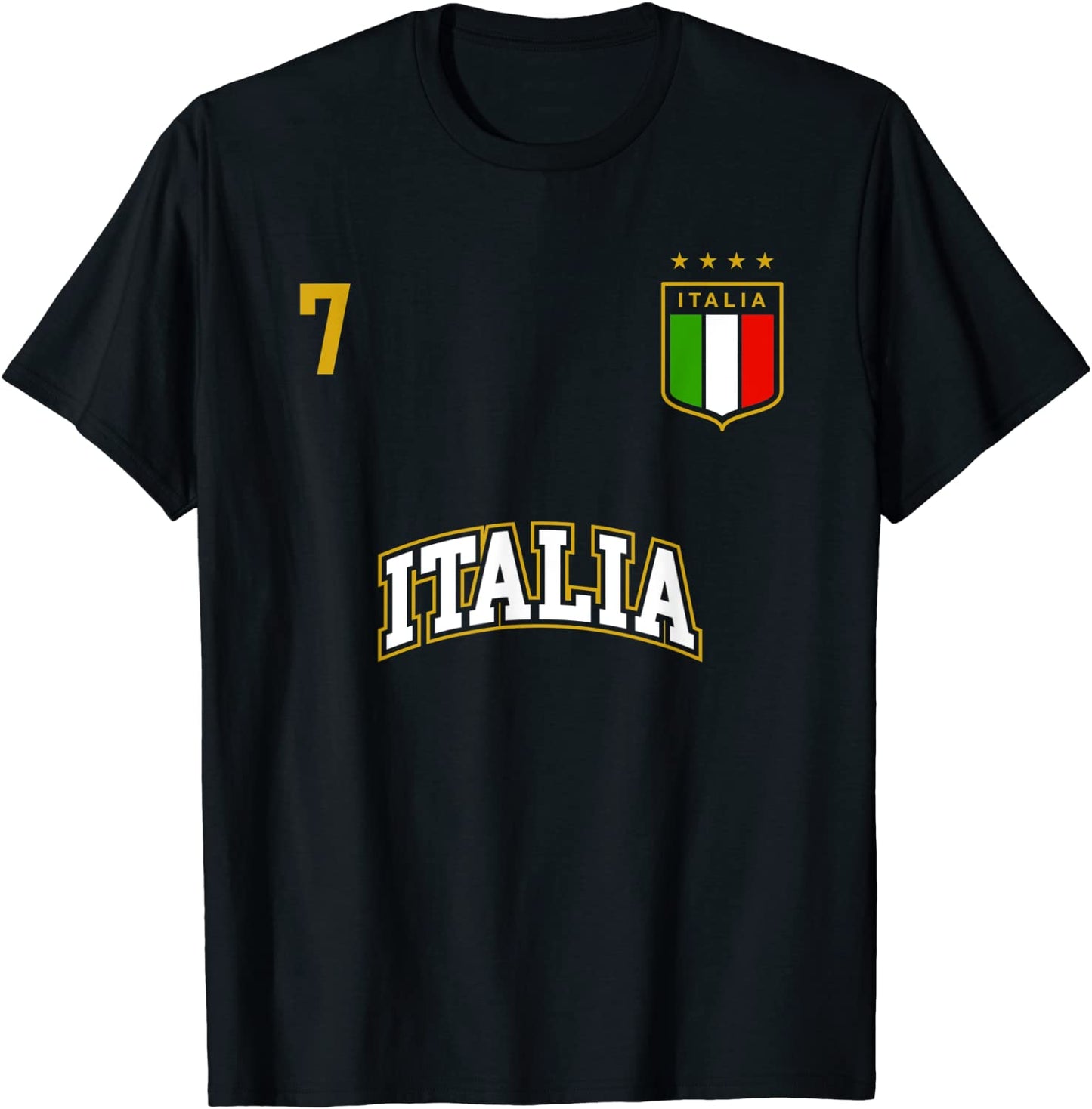 Italy Shirt Number 7 BACK Soccer Team Sports Italian Flag