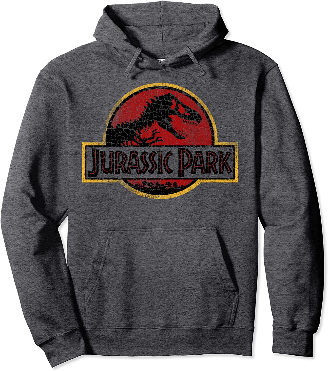 Jurassic Park Cracked Classic Vintage Logo Hoodie