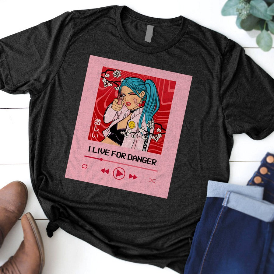 Tshirt Creator With A Media Player Featuring A Tough Woman