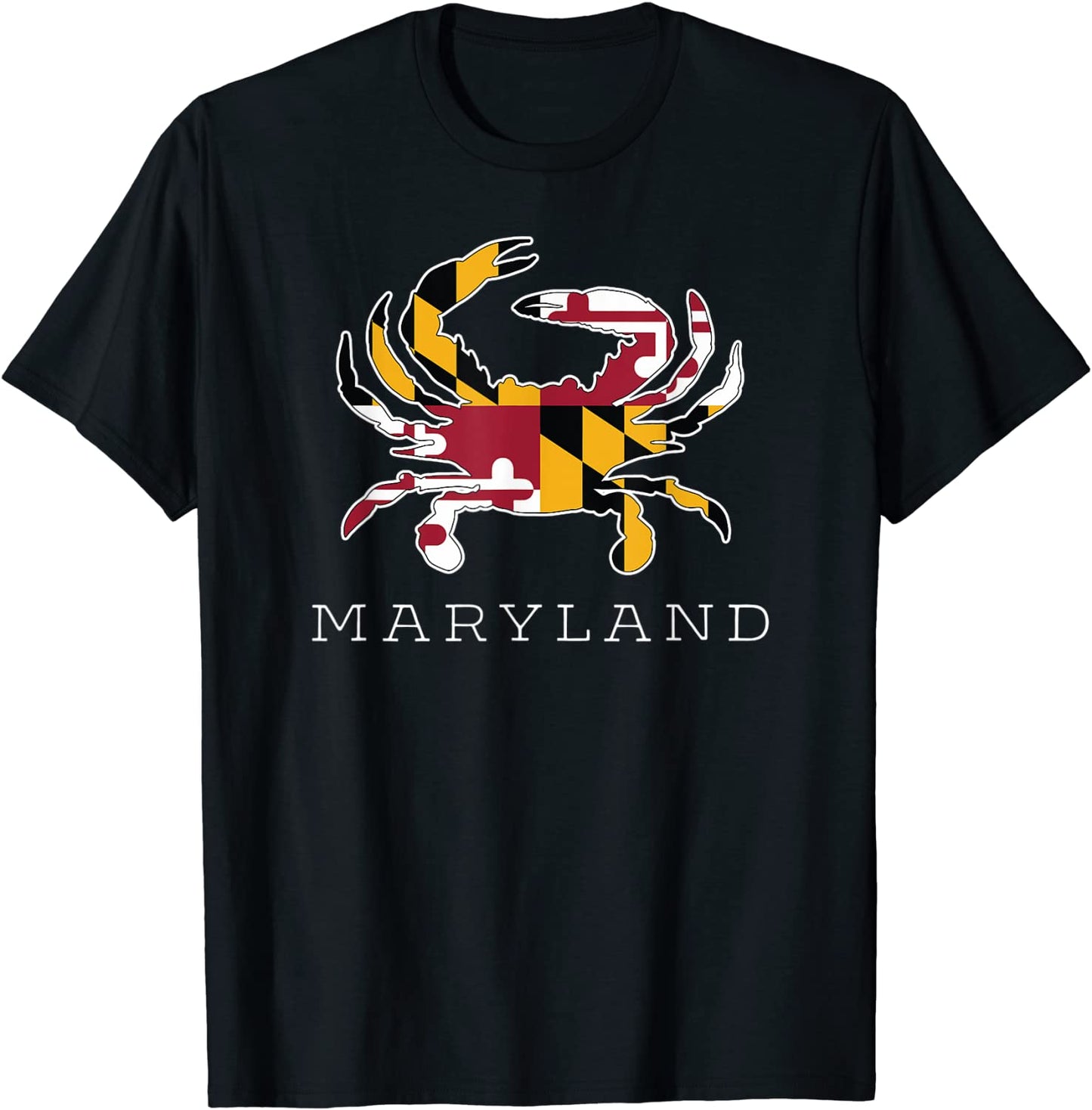 Maryland State Flag Classy Blue Crab Tee Shirt