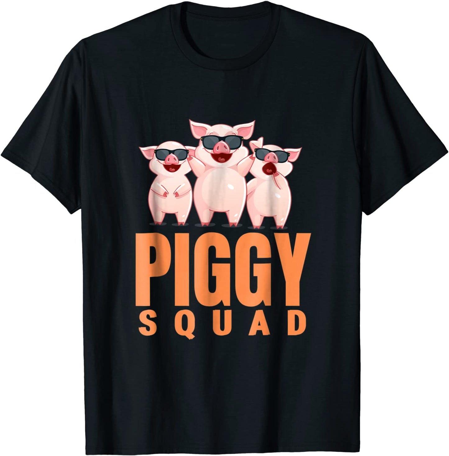 Piggy Squad T-shirt Funny Pig Shirt for Boys