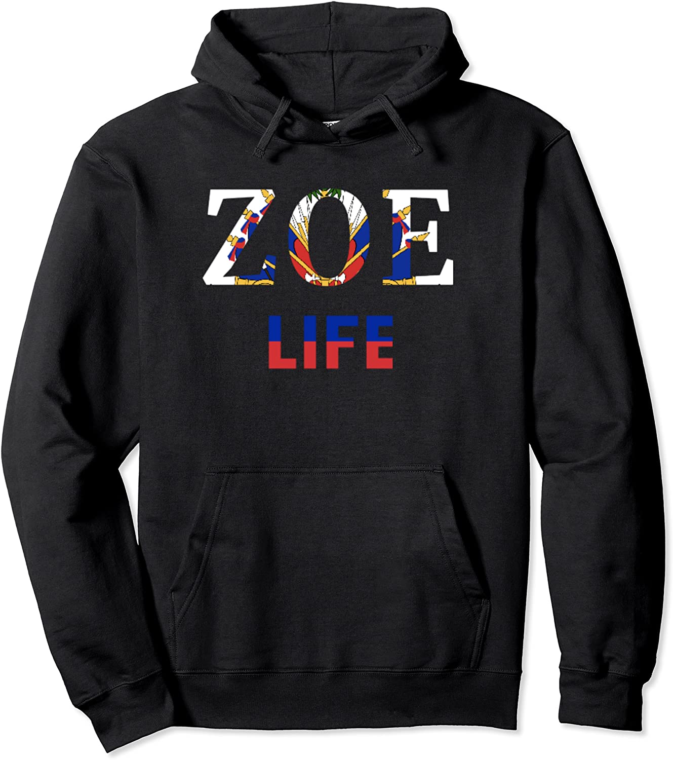 Zoe Life Haitian Pride Perfect Haiti Flag Day Gift Hoodie Pullover Hoodie