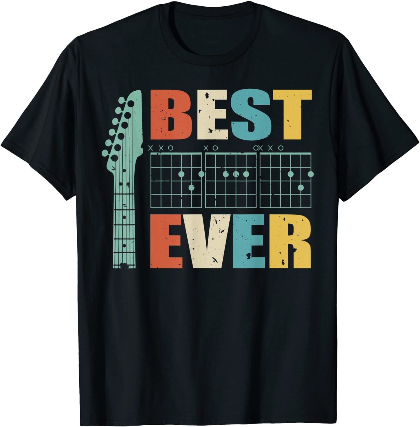Guitarist Father Best Dad Ever D A D Chord Dad Gift T-Shirt