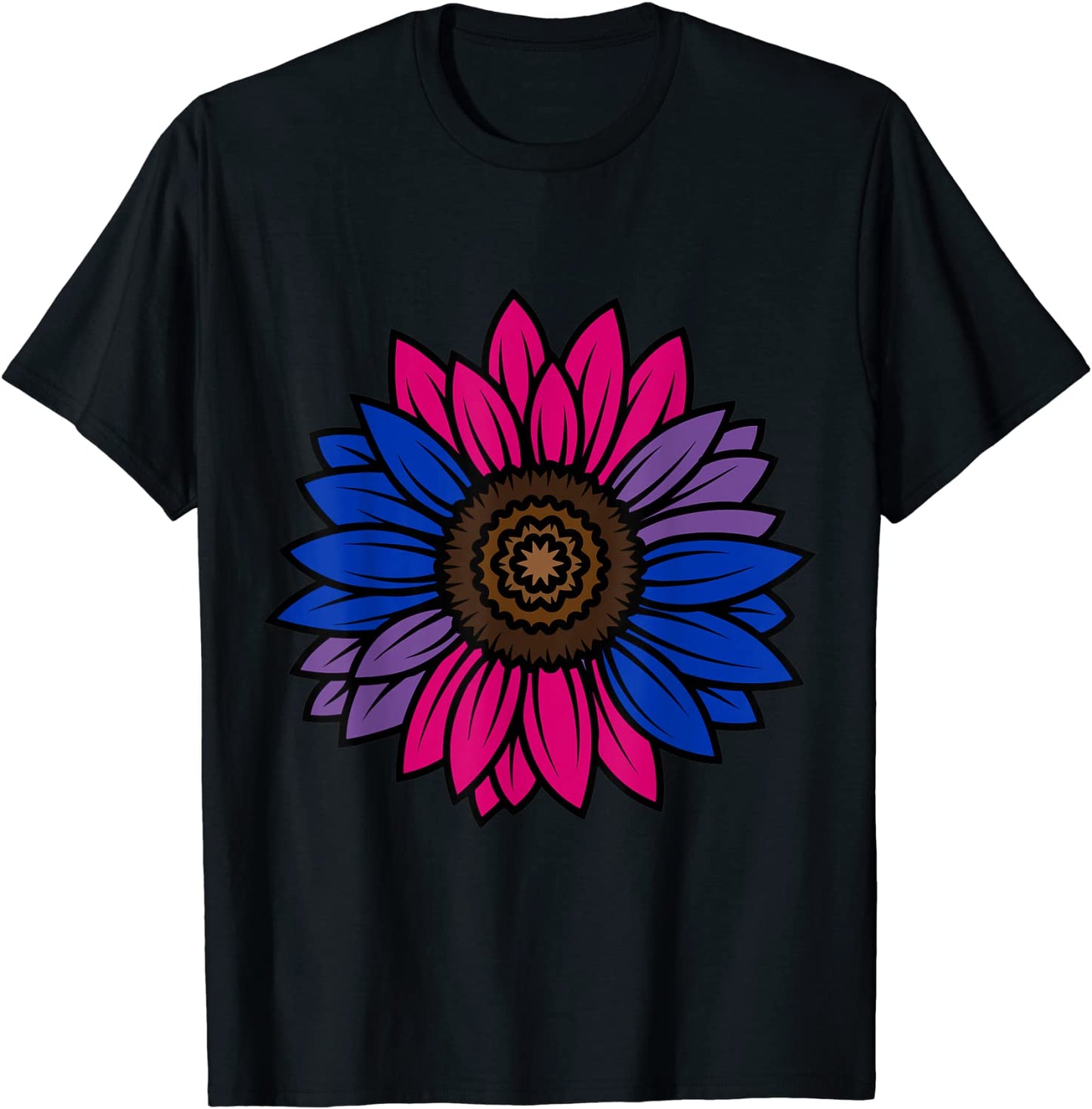 Bi Bisexual Sunflower Pride Flag LGBTQ Cool LGBT Ally Gift T-Shirt