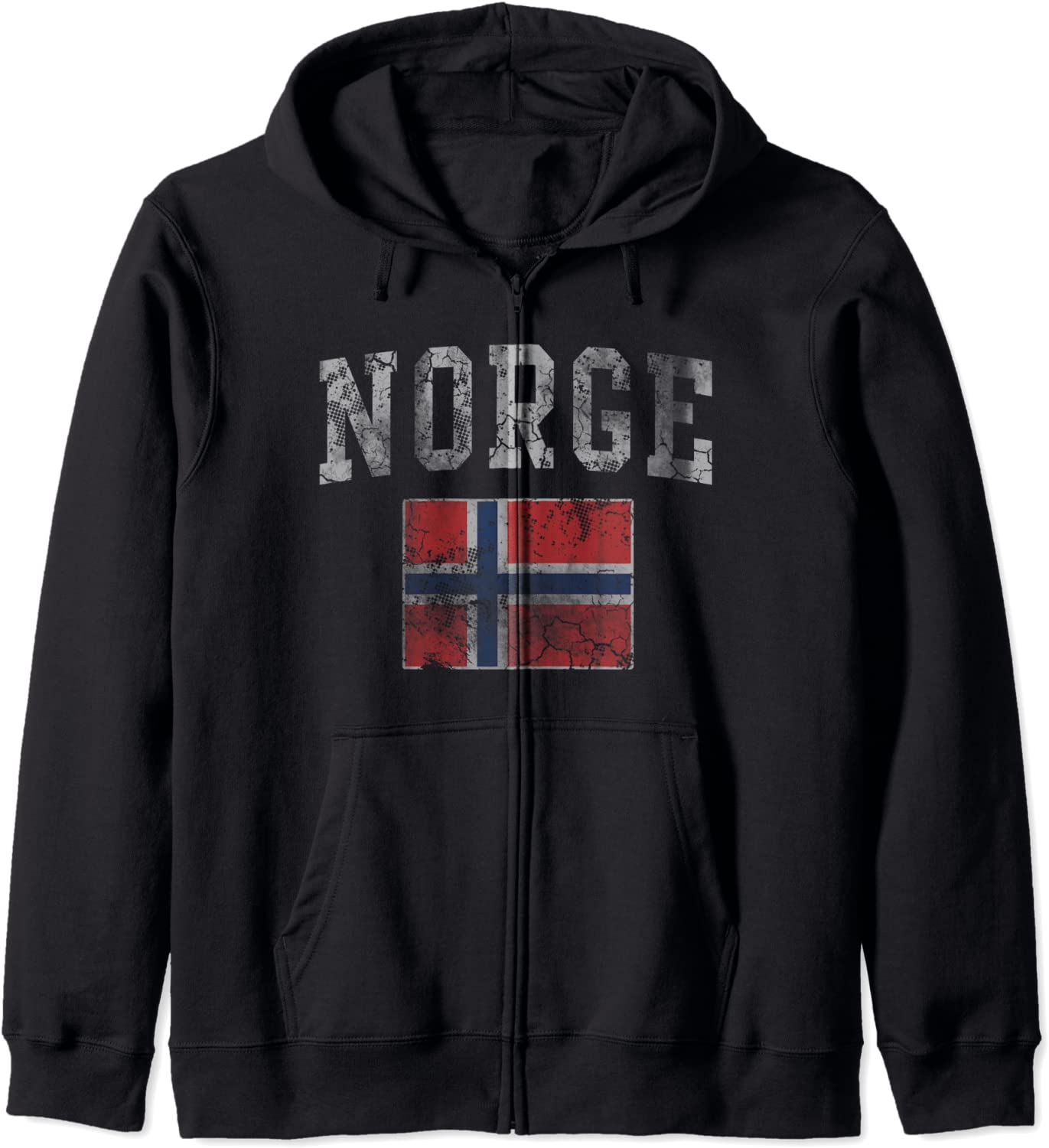 Norge Flag Norwegian Norway Retro Distressed Fade Gift Hoodie