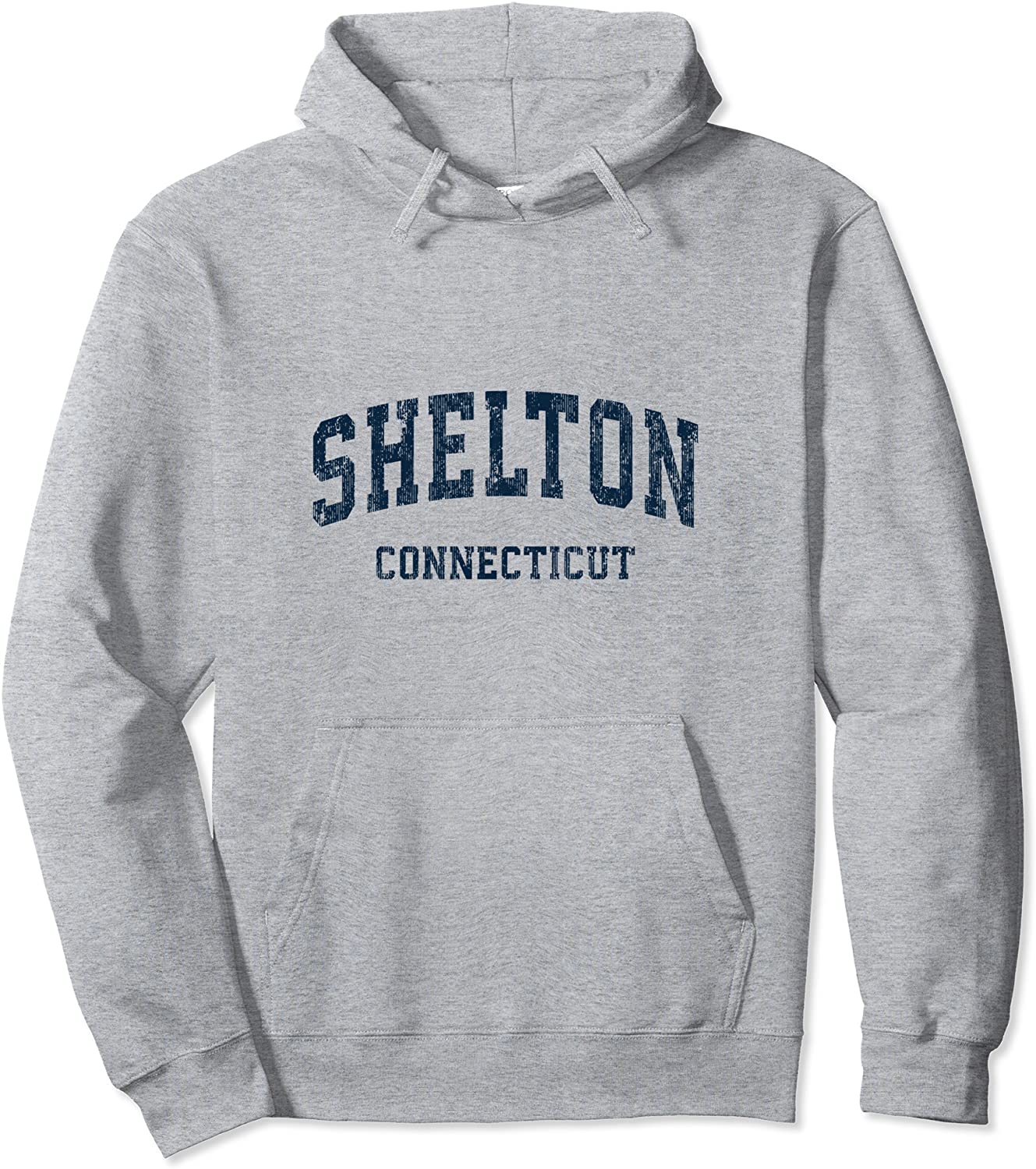Shelton Connecticut CT Vintage Varsity Sports Navy Design Pullover Hoodie