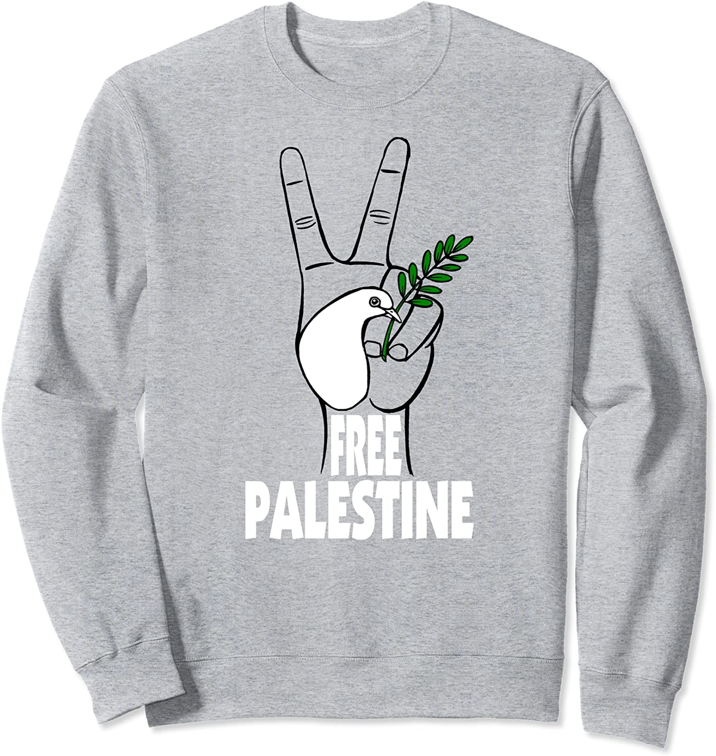 West Bank Middle East Peace Dove Olive Branch Free Palestine Sweatshirt